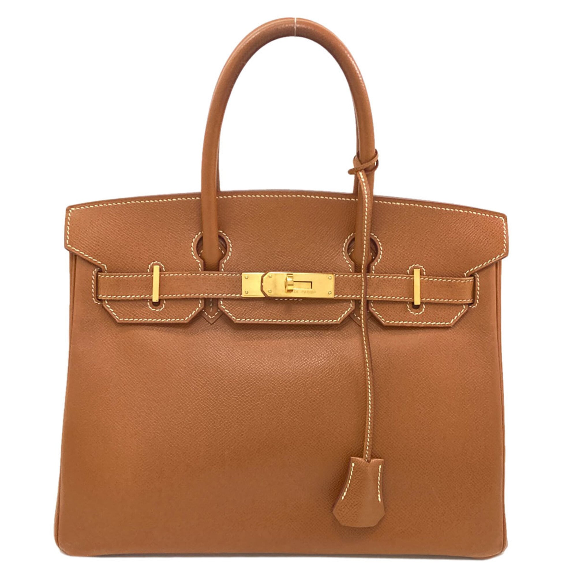 Hermes Gold Courchevel Leather Handbag (Pre-Owned)