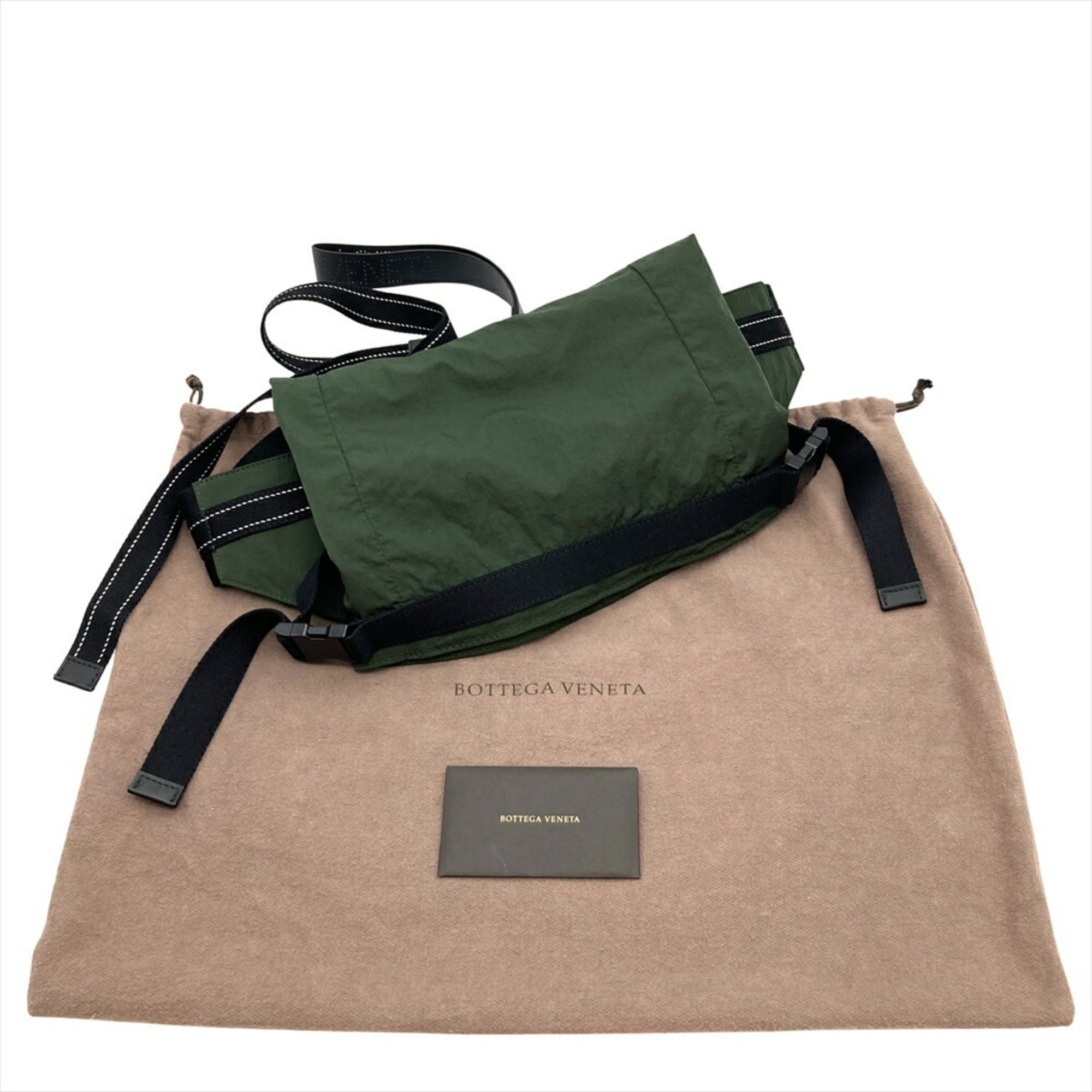 Bottega Veneta Green Nylon Fanny Pack Sling Bag (Pre-Owned)