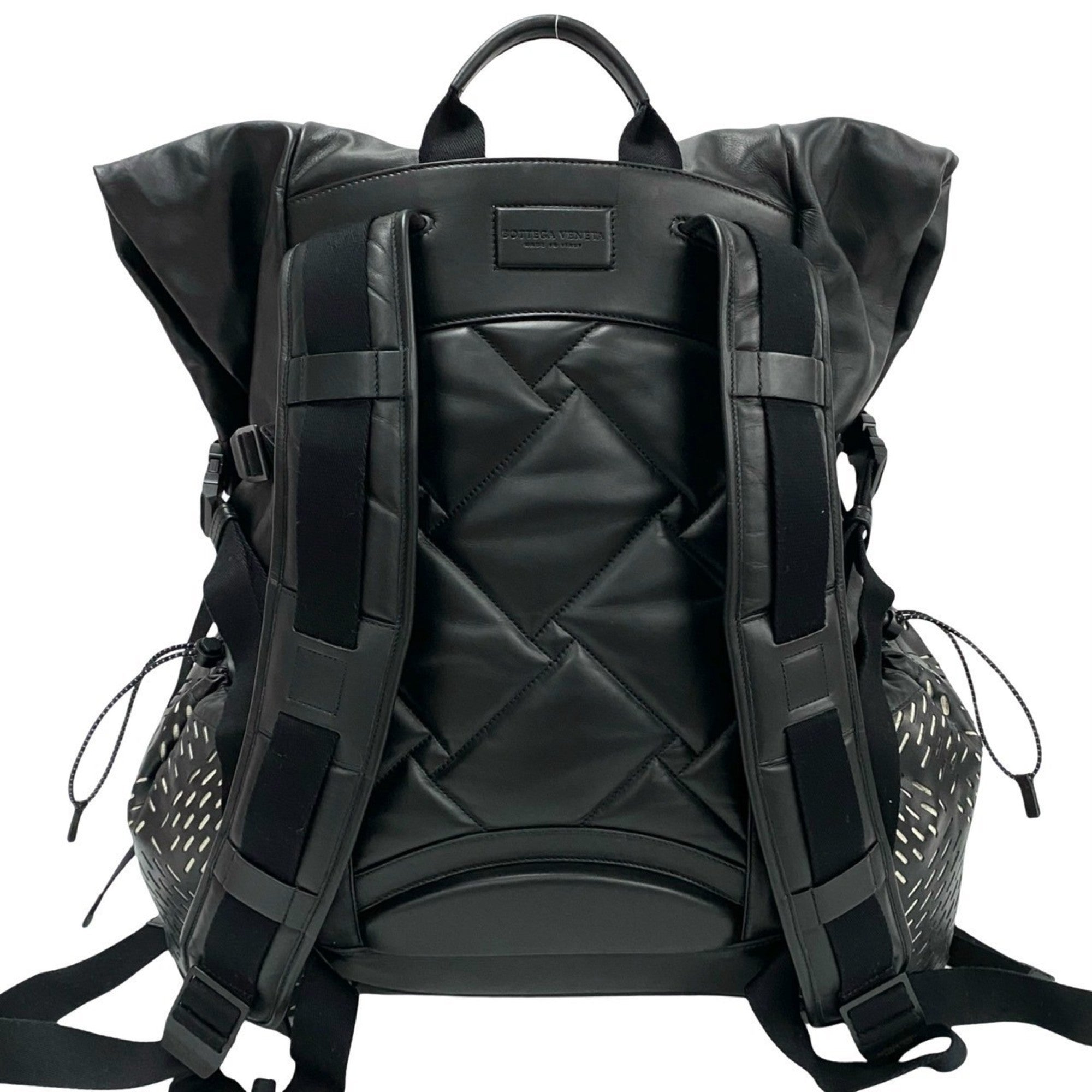 Bottega Veneta Black Leather Backpack (Pre-Owned)