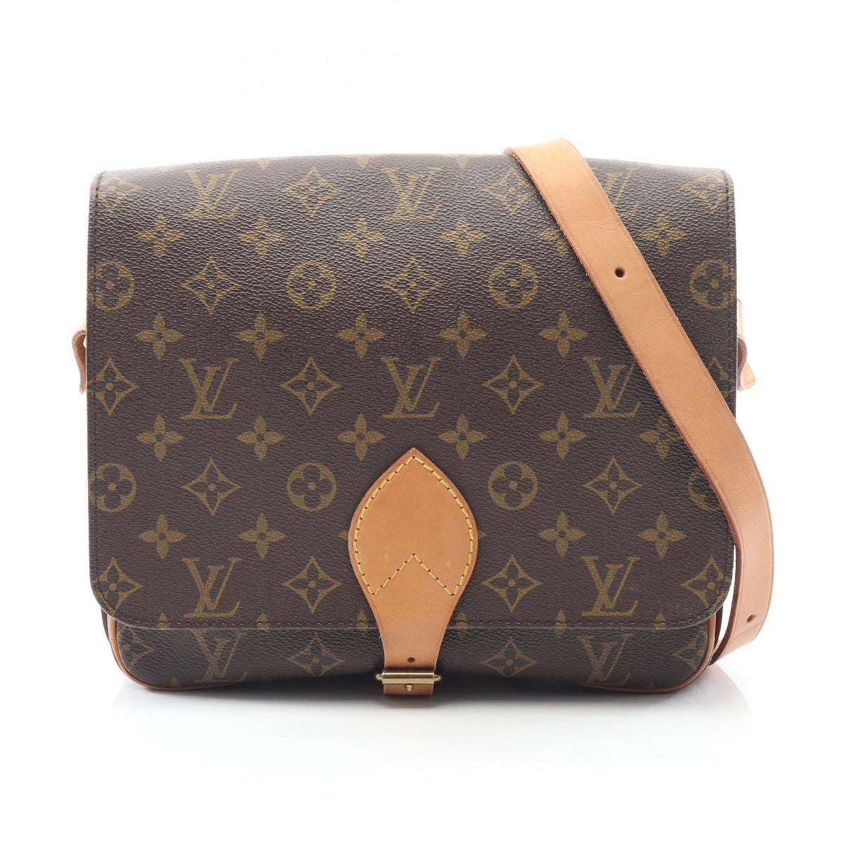Louis Vuitton Brown Monogram Coated Canvas Leather Shoulder Bag (Pre-Owned)