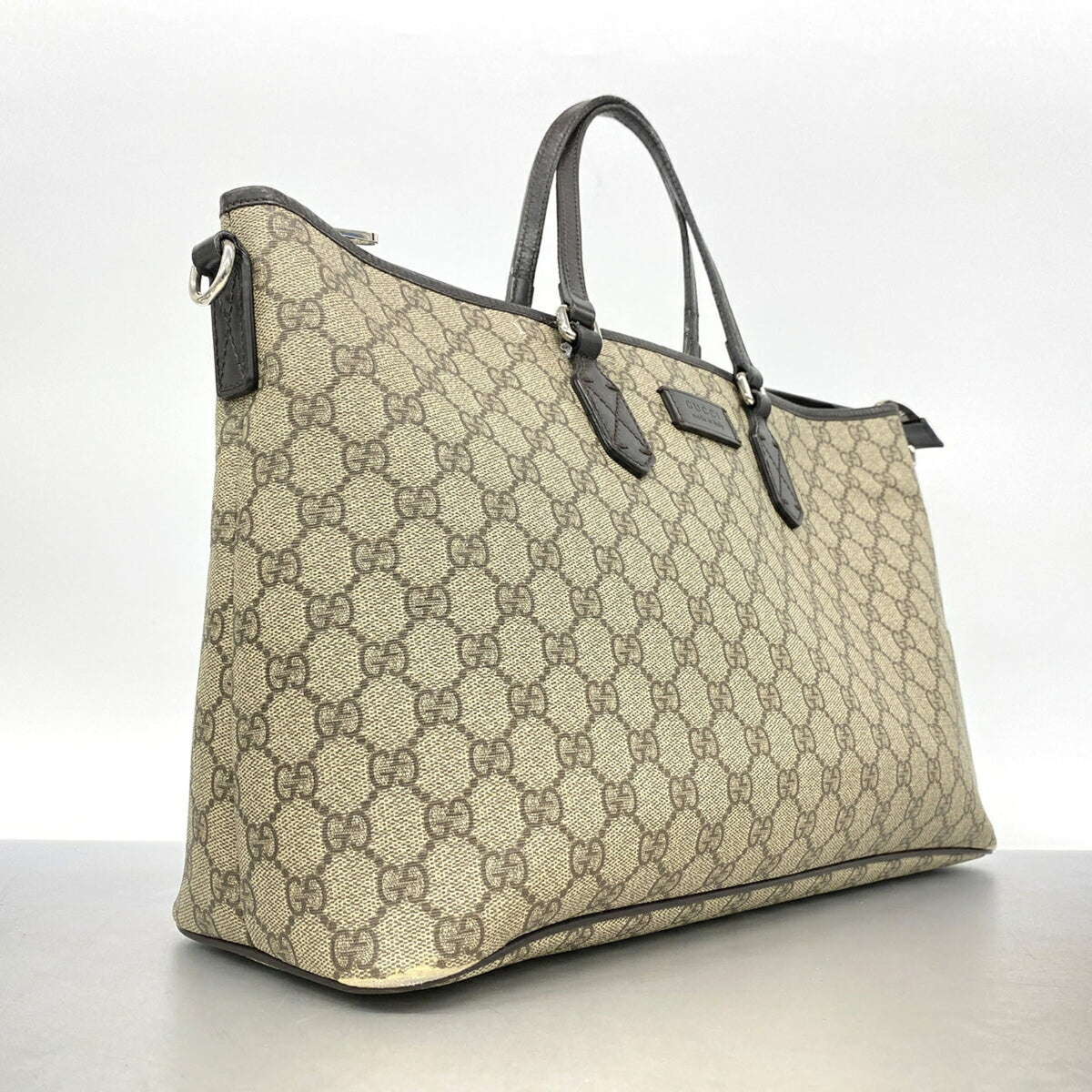 Gucci Beige Brown Pvc Tote Bag (Pre-Owned)