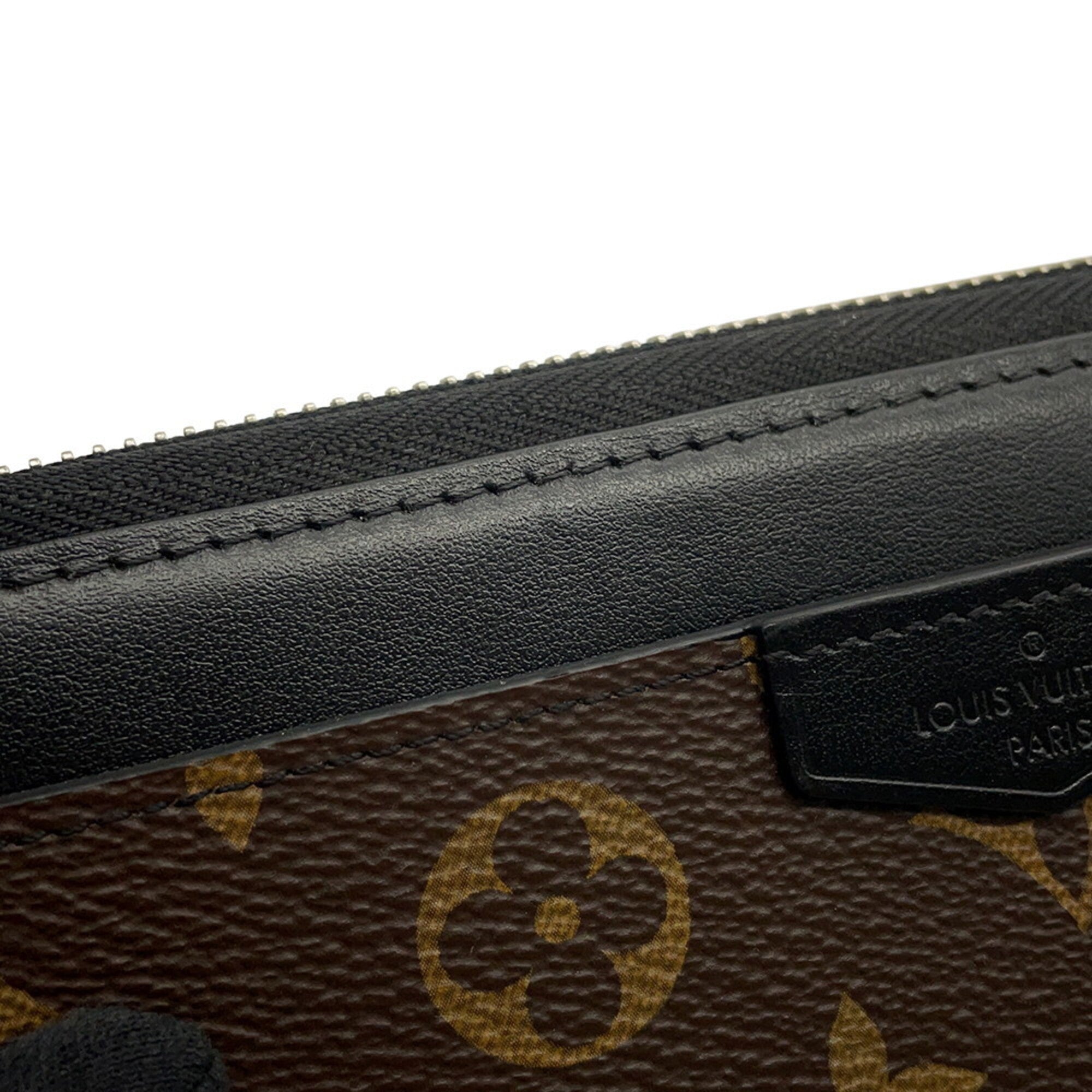 Louis Vuitton Black Monogram Macassar Noir Monogram Long Wallet (Bi-Fold) (Pre-Owned)