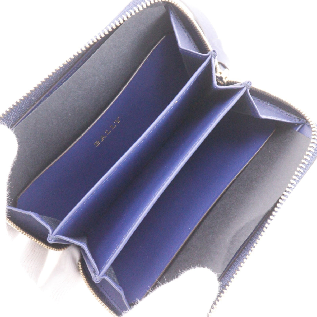 Bally Blue Leather Coin Purse/Coin Case (Pre-Owned)