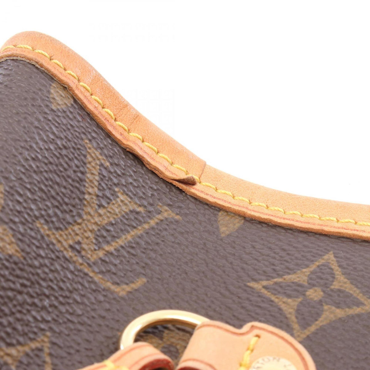 Louis Vuitton Brown Coated Canvas Monogram Leather Handbag Tote Bag (Pre-Owned)