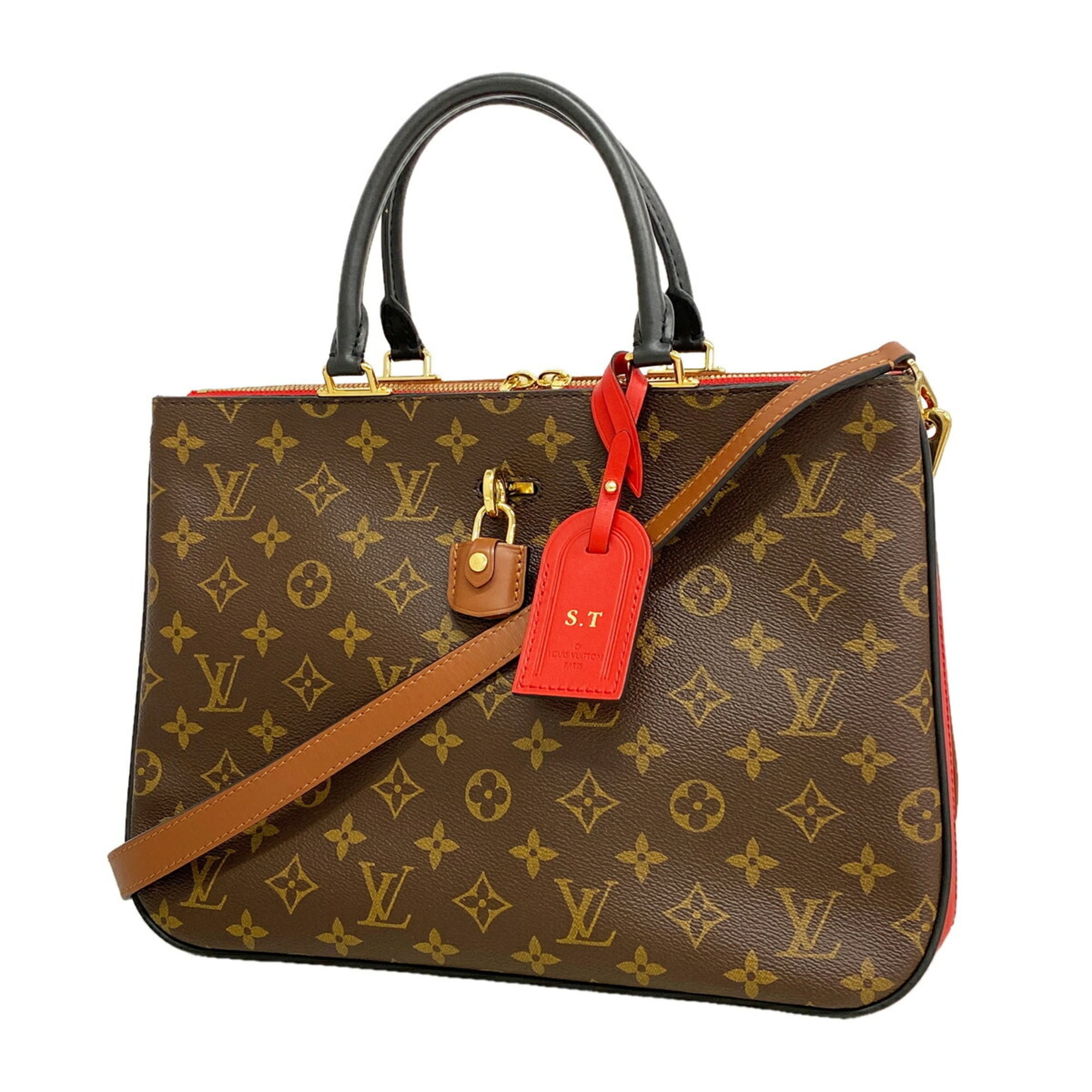 Louis Vuitton Brown Noir Red Color Handbag (Pre-Owned)