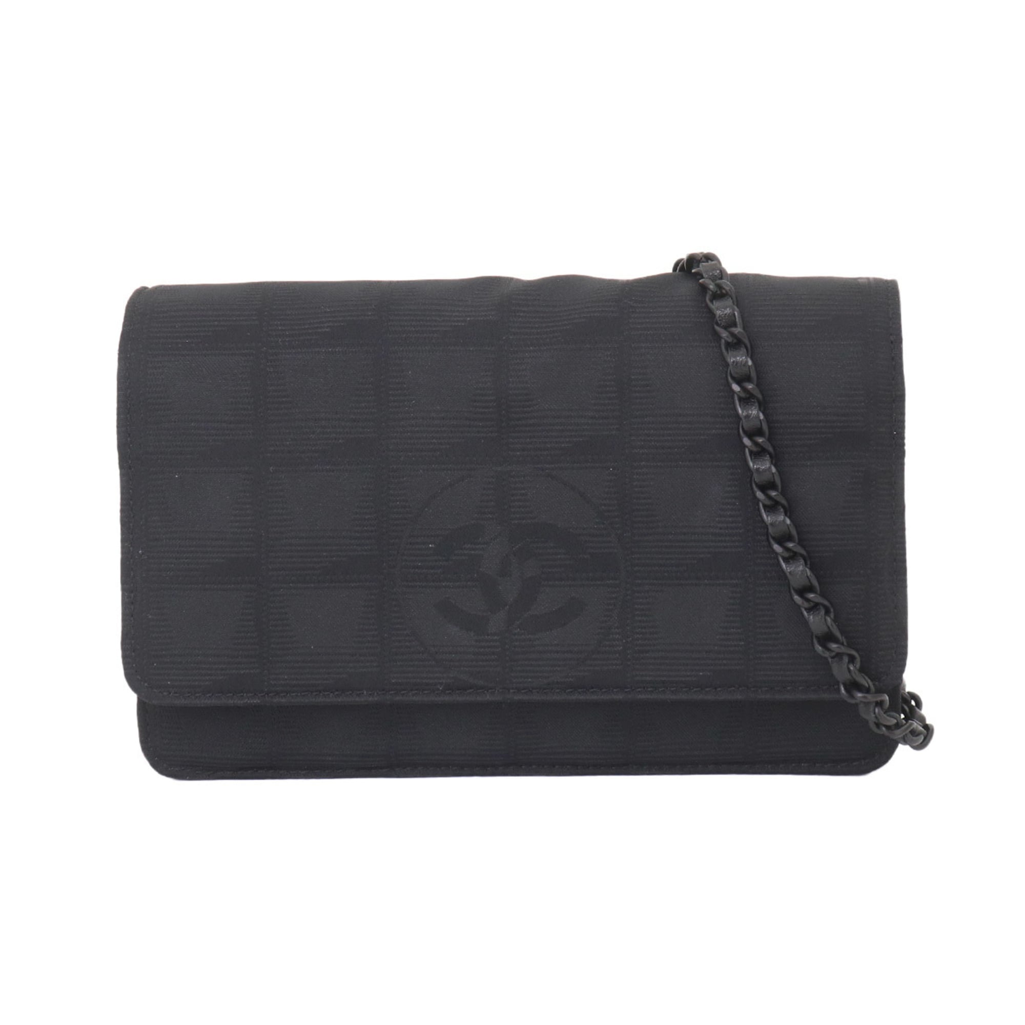 Chanel Black New Travel Line Chain/Shoulder Wallet (Pre-Owned)