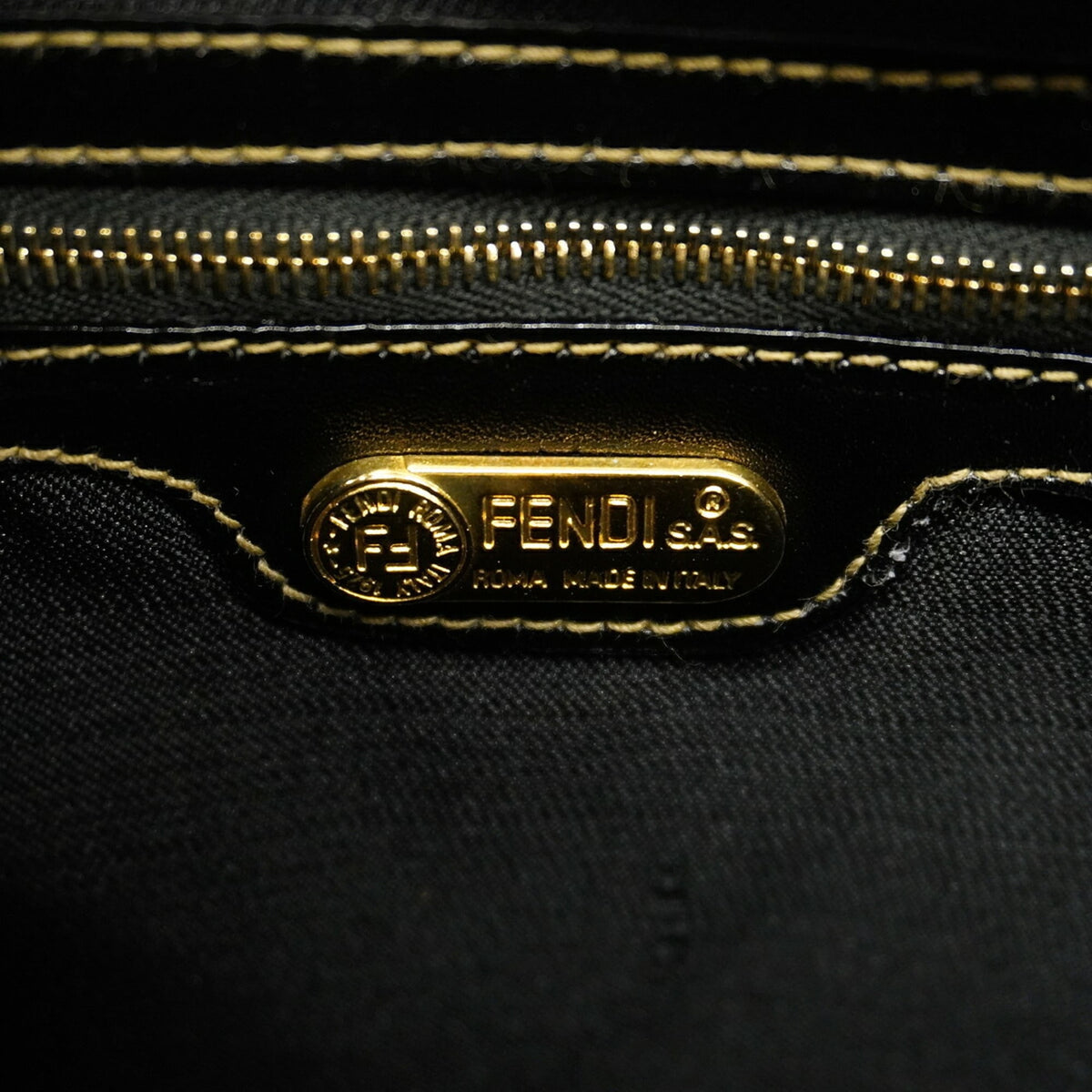 Fendi Black Brown Pvc Handbag (Pre-Owned)
