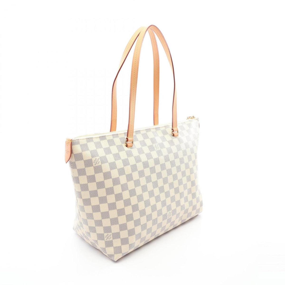 Louis Vuitton Damier Azur White Damier Azur Leather Handbag Tote Bag (Pre-Owned)