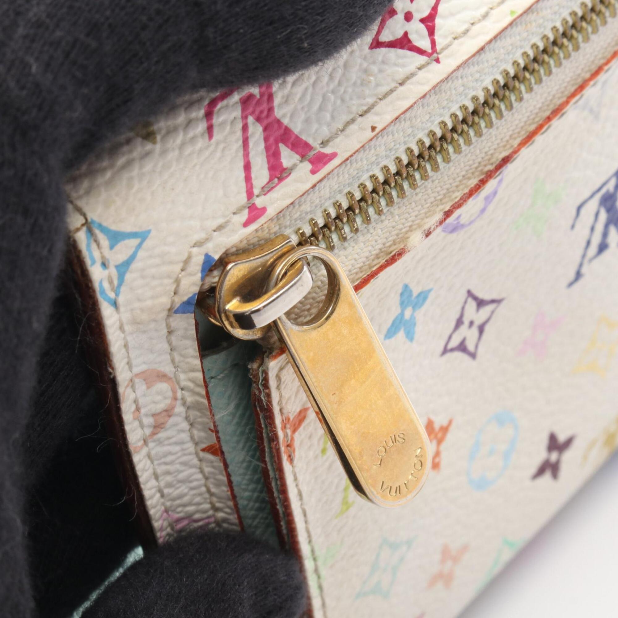 Louis Vuitton Blanc Multi-Color White Pvc Wallet (Tri-Fold) (Pre-Owned)
