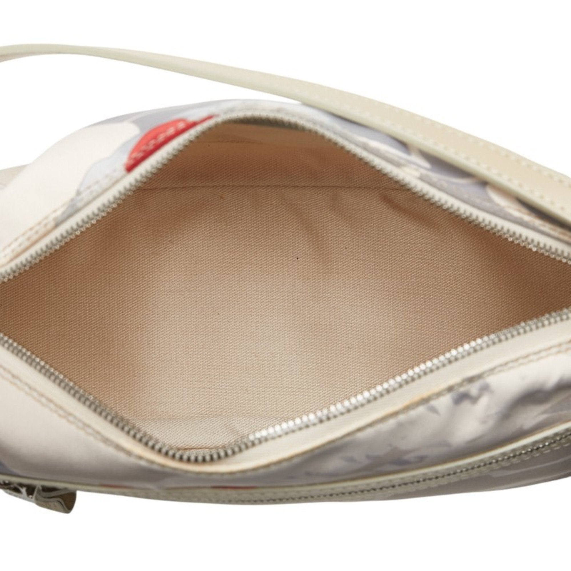 Salvatore Ferragamo Gancini White Nylon Leather Handbag (Pre-Owned)