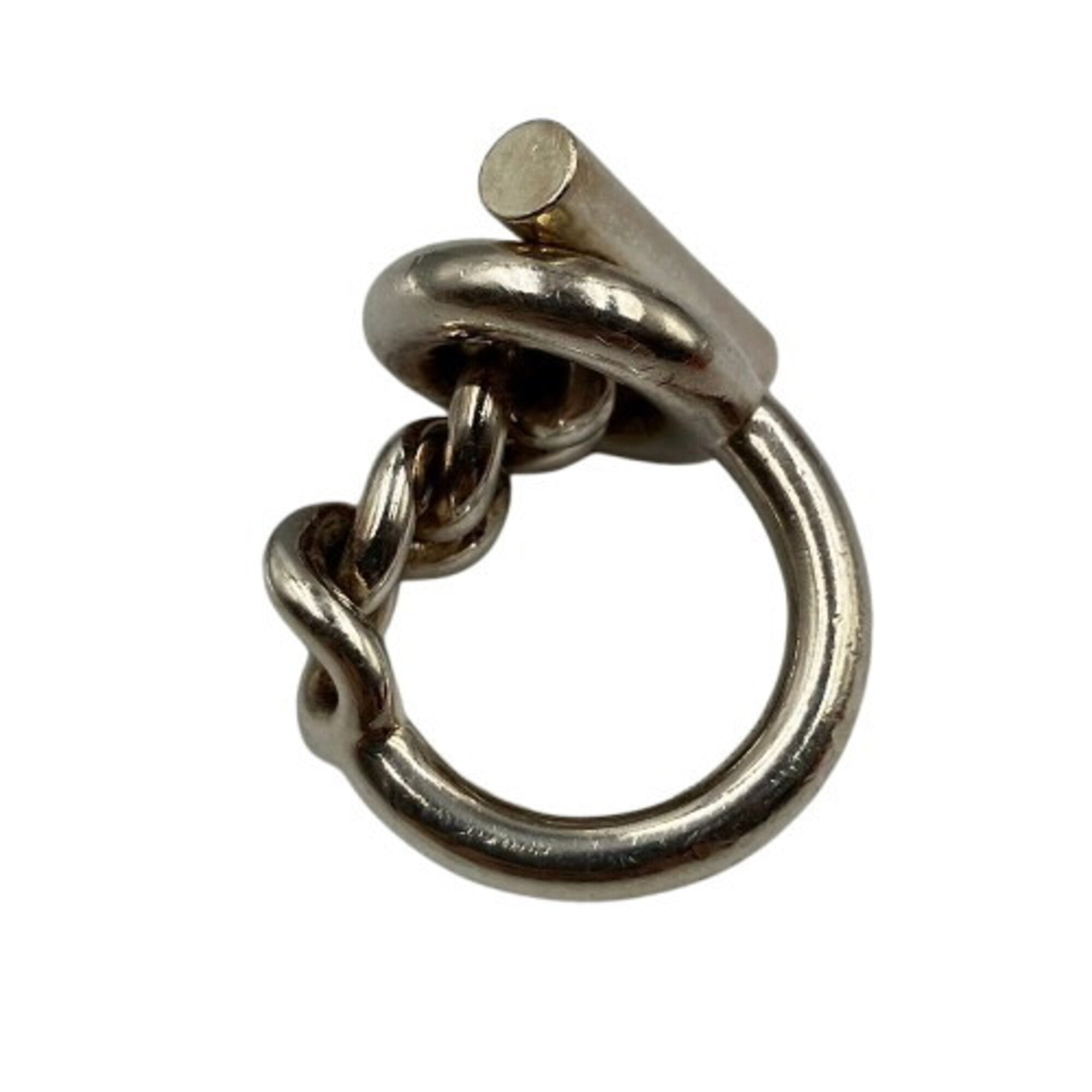 Hermes Silver Silver 925 Band Ring (Pre-Owned)
