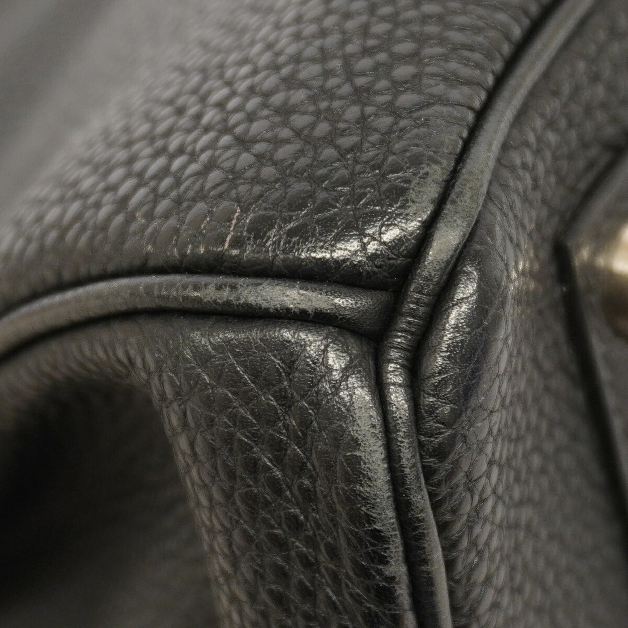 Hermes Black Togo Leather Handbag (Pre-Owned)