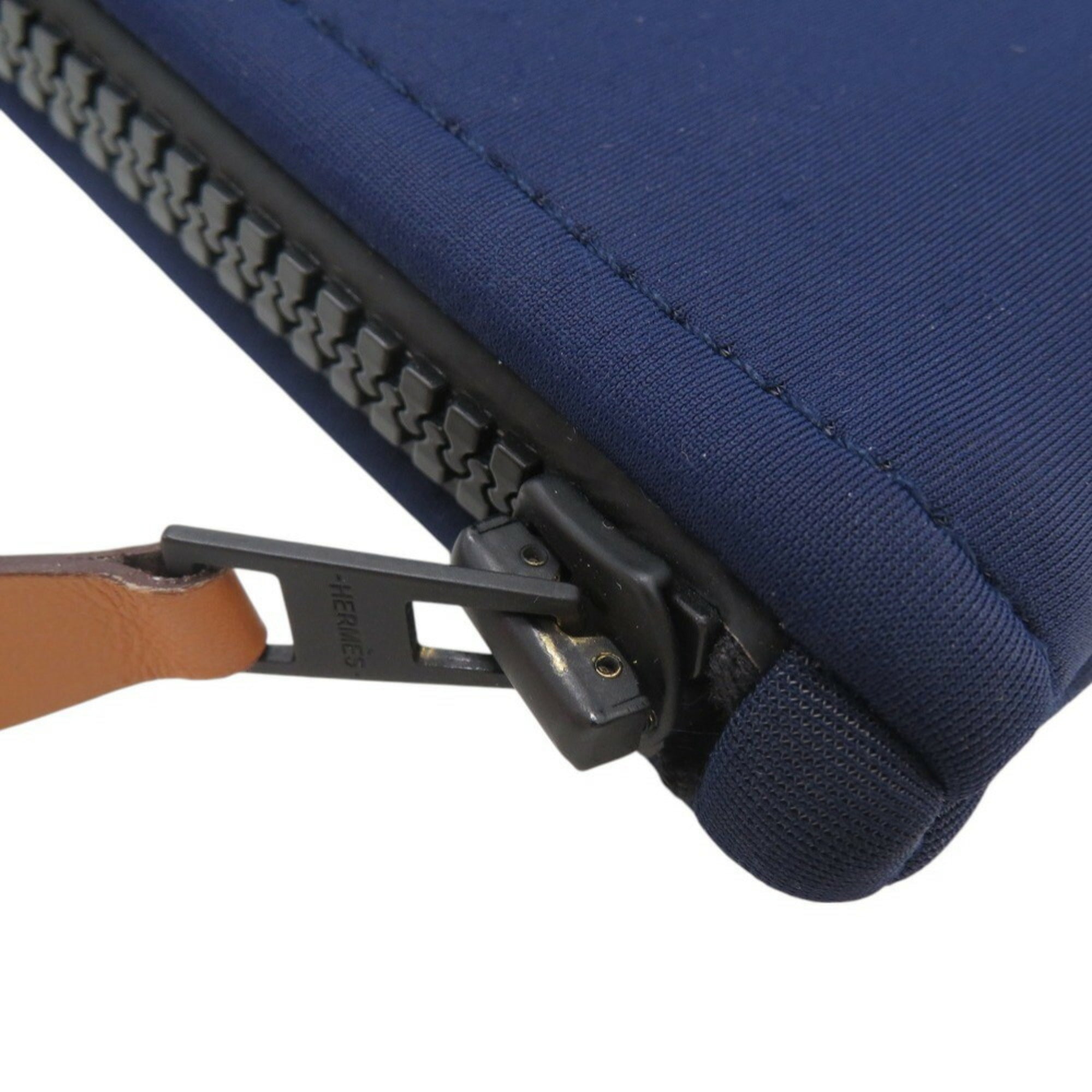 Hermes Blue Marine Nylon Elastane Pouch (Pre-Owned)