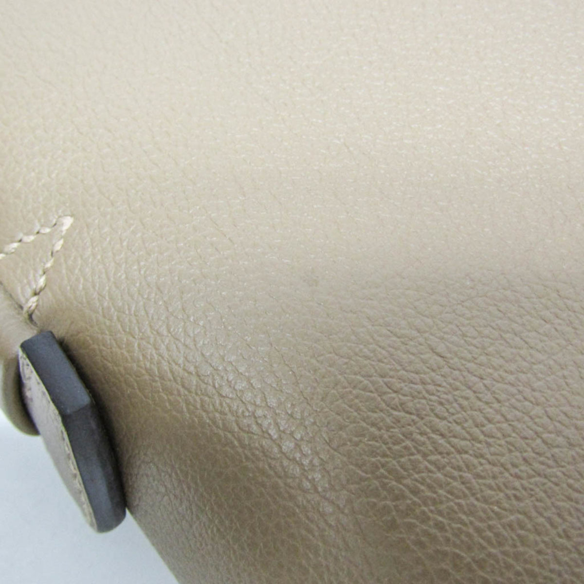 Hermes Sac A Depeche Etoupe Gray Taurillon Clemence Leather Briefcase Document Case (Pre-Owned)