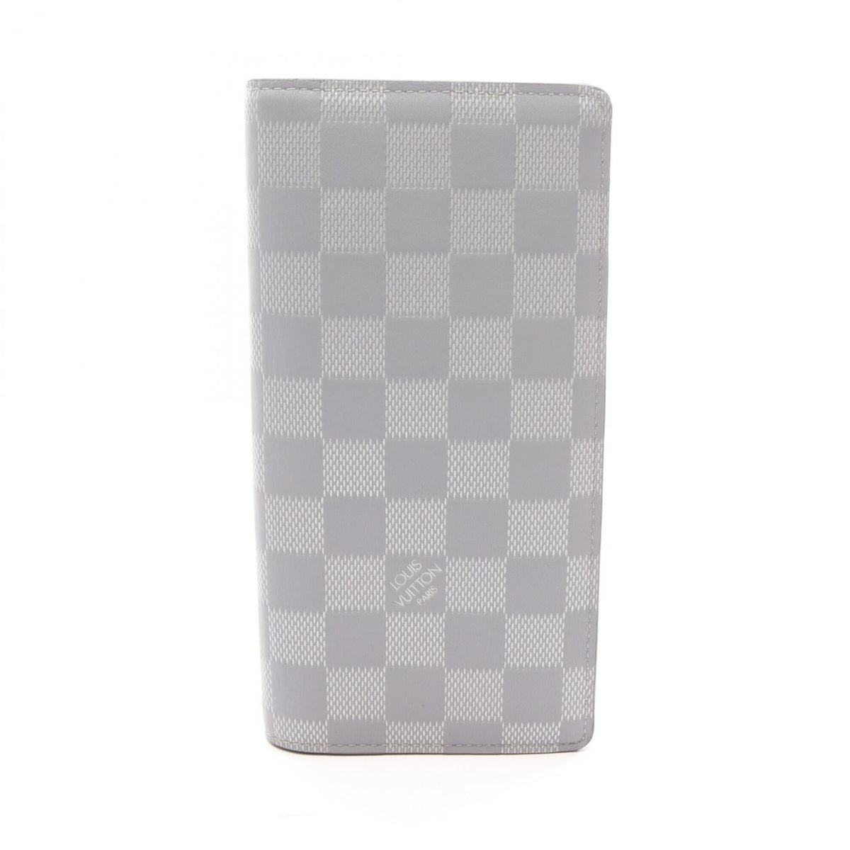 Louis Vuitton Gray Leather Long Wallet (Bi-Fold) (Pre-Owned)