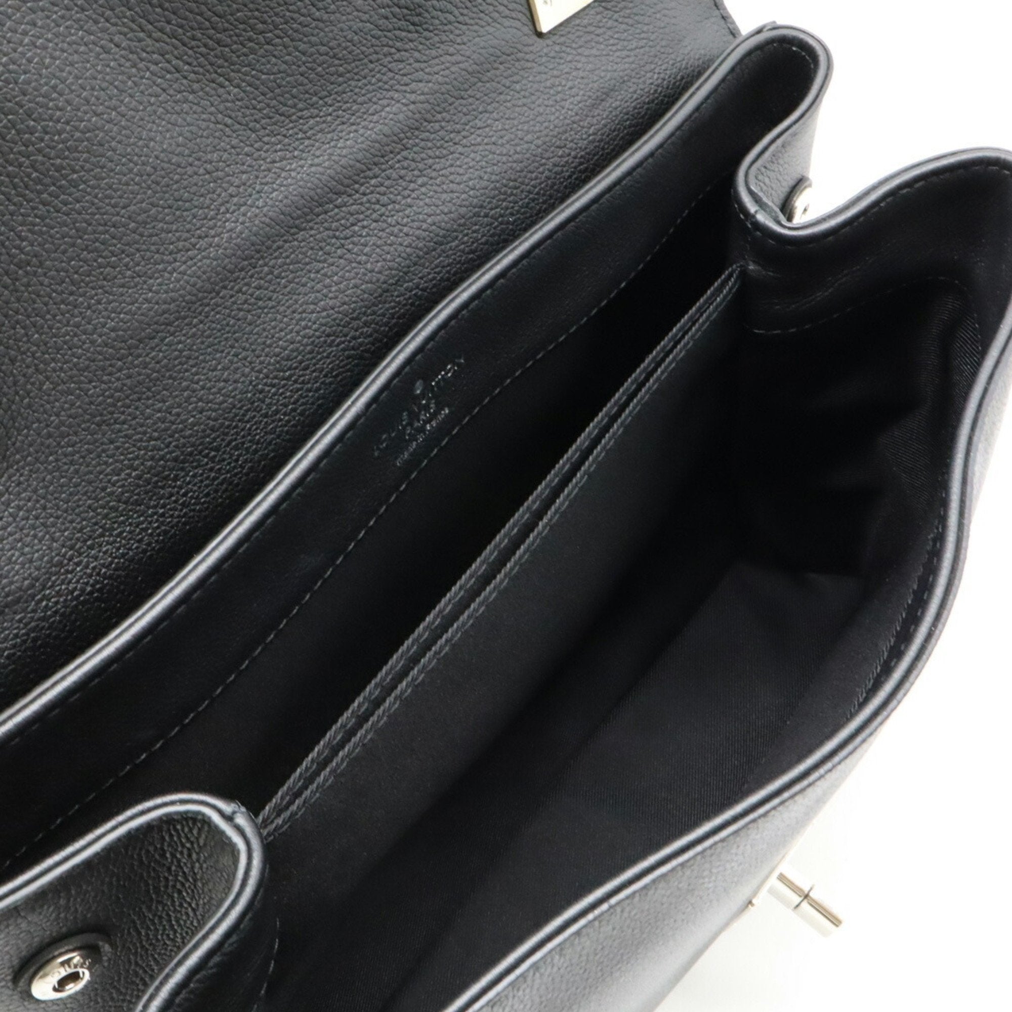 Louis Vuitton Black Noir Leather Handbag Shoulder Bag (Pre-Owned)
