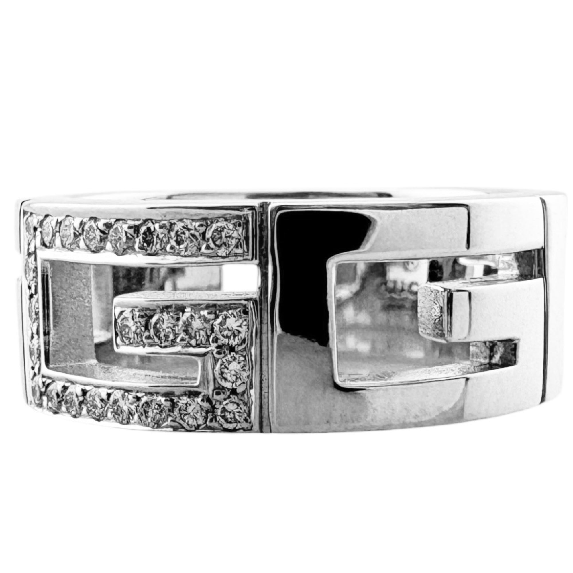 Gucci White Gold White Gold (18K) Band Ring (Pre-Owned)