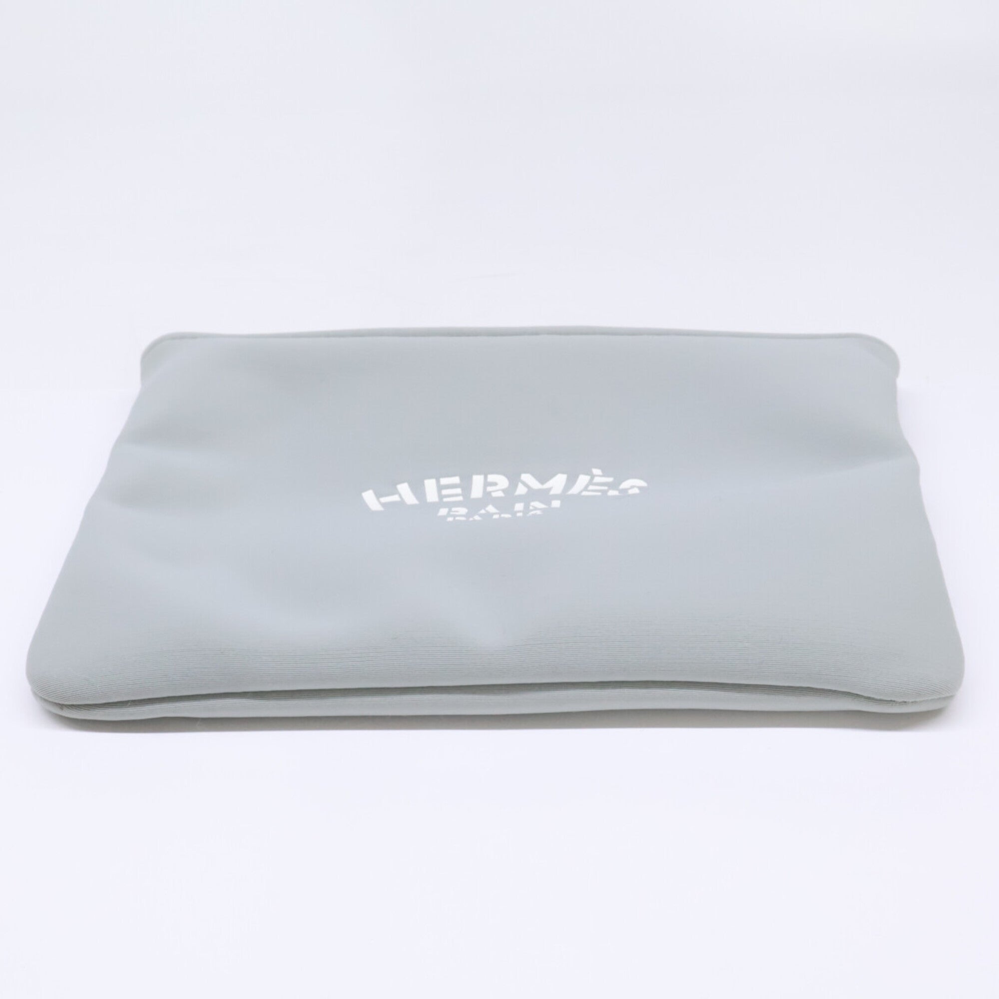 Hermes Gray Neoprene Pouch (Pre-Owned)