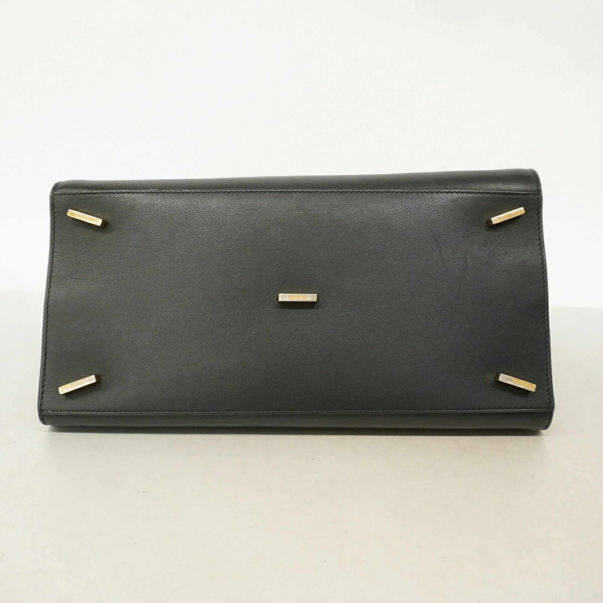 Salvatore Ferragamo Black Leather Handbag (Pre-Owned)