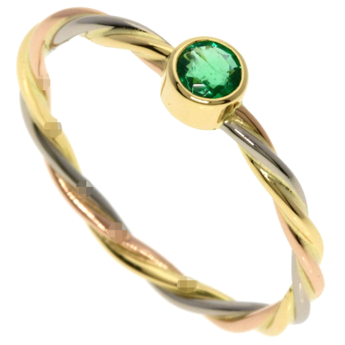 Cartier Pink White Yellow Band Ring (Pre-Owned)