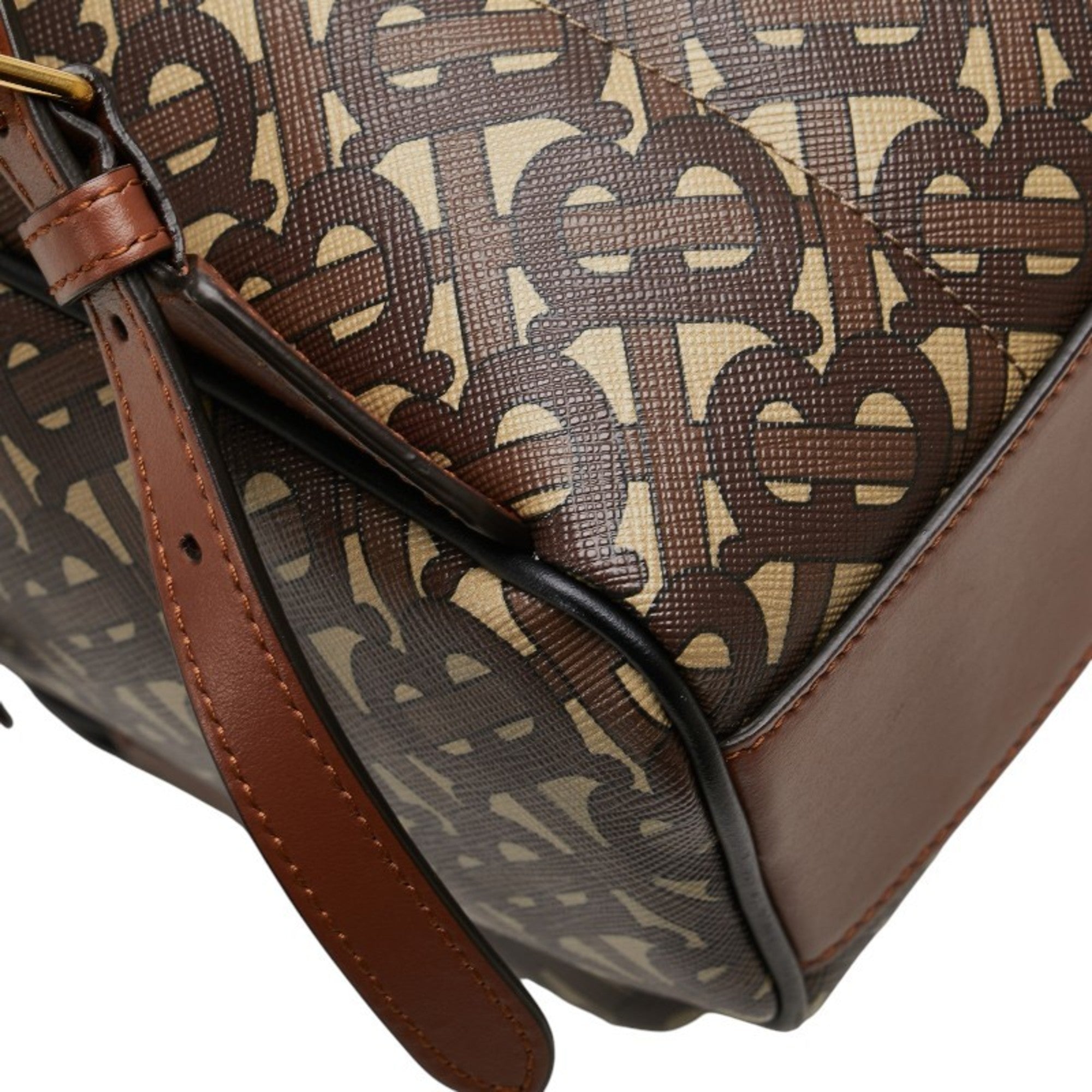 Burberry Brown Pvc Leather Backpack (Pre-Owned)