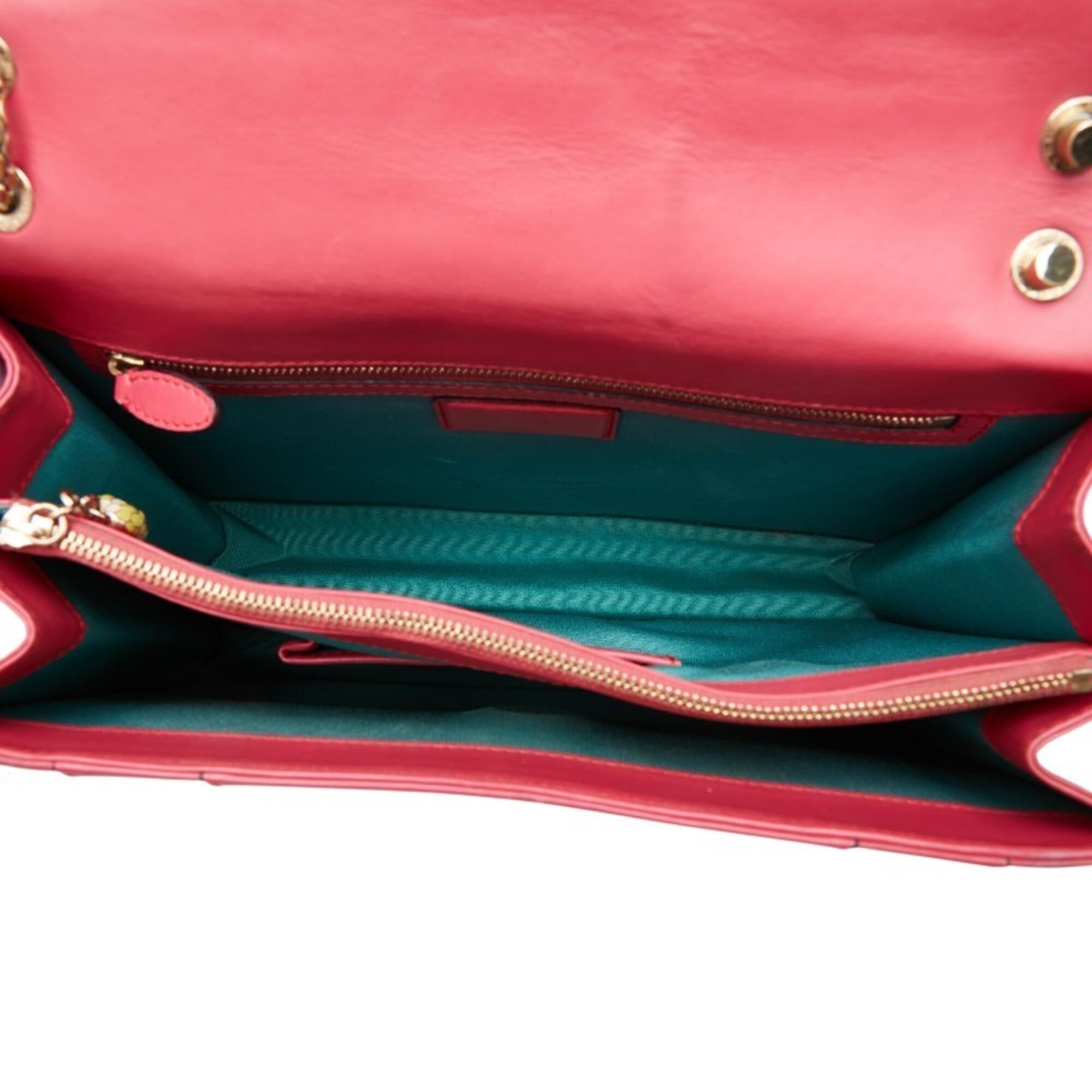 Bvlgari Pink Leather Handbag (Pre-Owned)