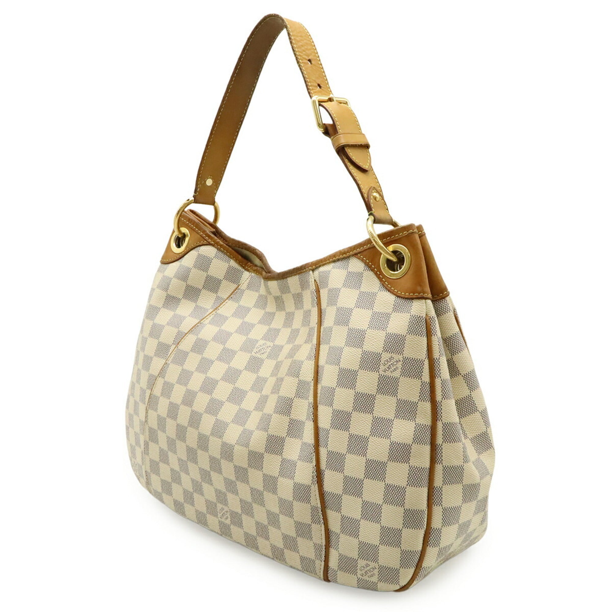 Louis Vuitton Ivory Damier Azur Canvas Shoulder Bag Tote Bag (Pre-Owned)