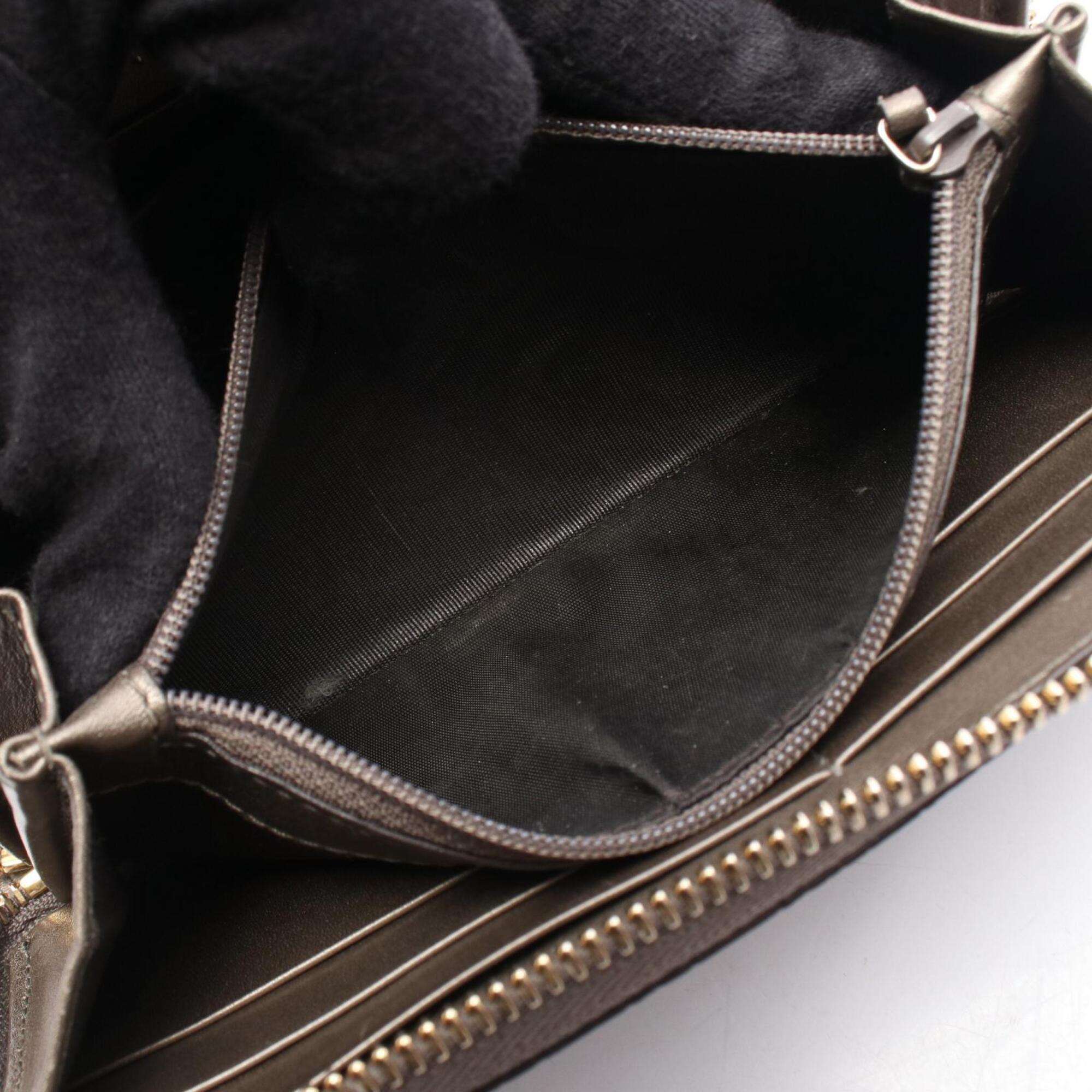 Gucci Khaki Patent Leather Long Wallet (Bi-Fold) (Pre-Owned)
