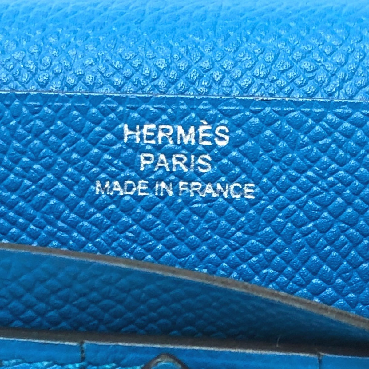 Hermes Blue Epsom Leather Long Wallet (Bi-Fold) (Pre-Owned)