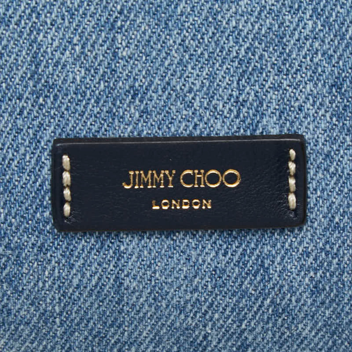 Jimmy Choo Blue Denim Handbag Tote Bag (Pre-Owned)