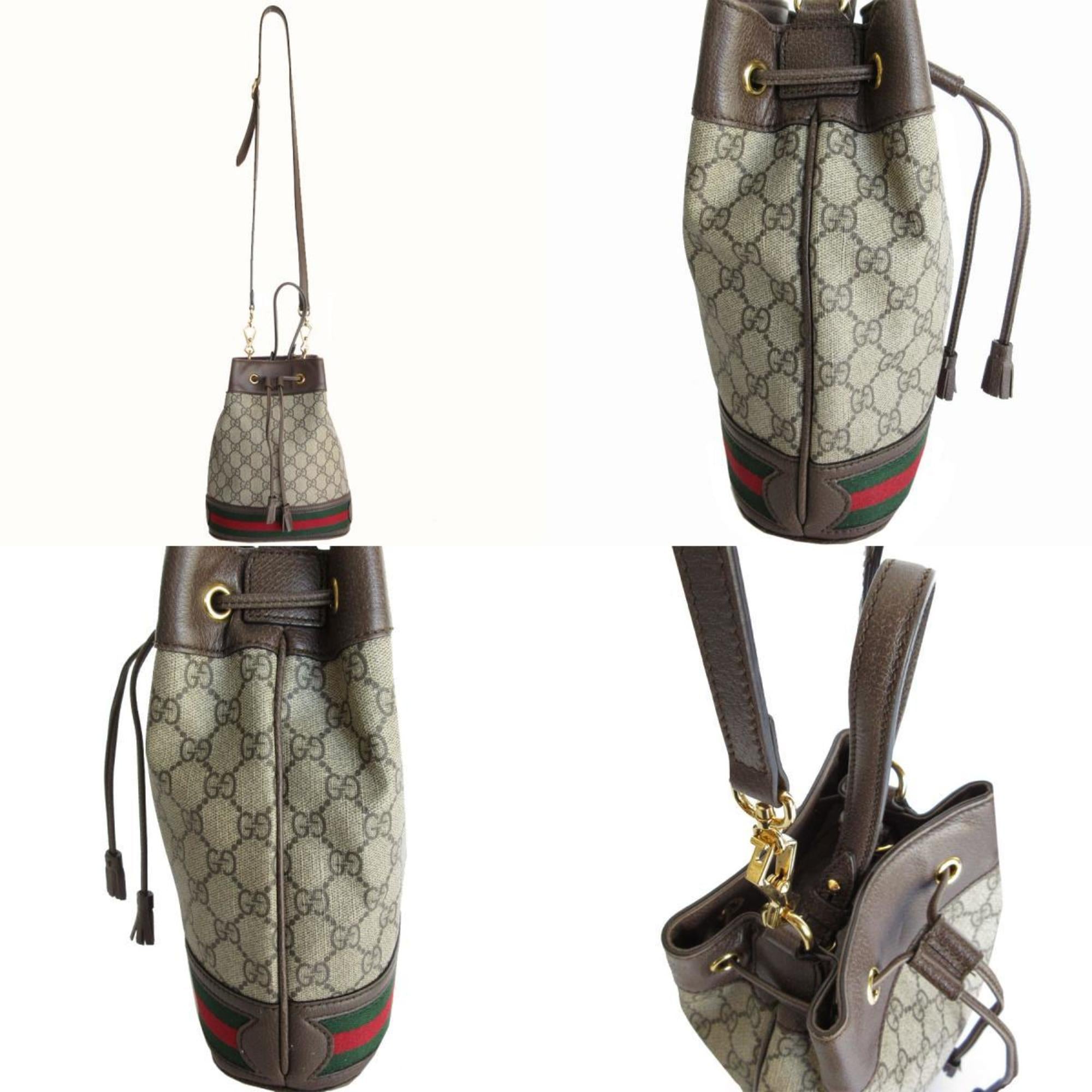 Gucci Brown Pvc Leather Handbag Shoulder Bag (Pre-Owned)