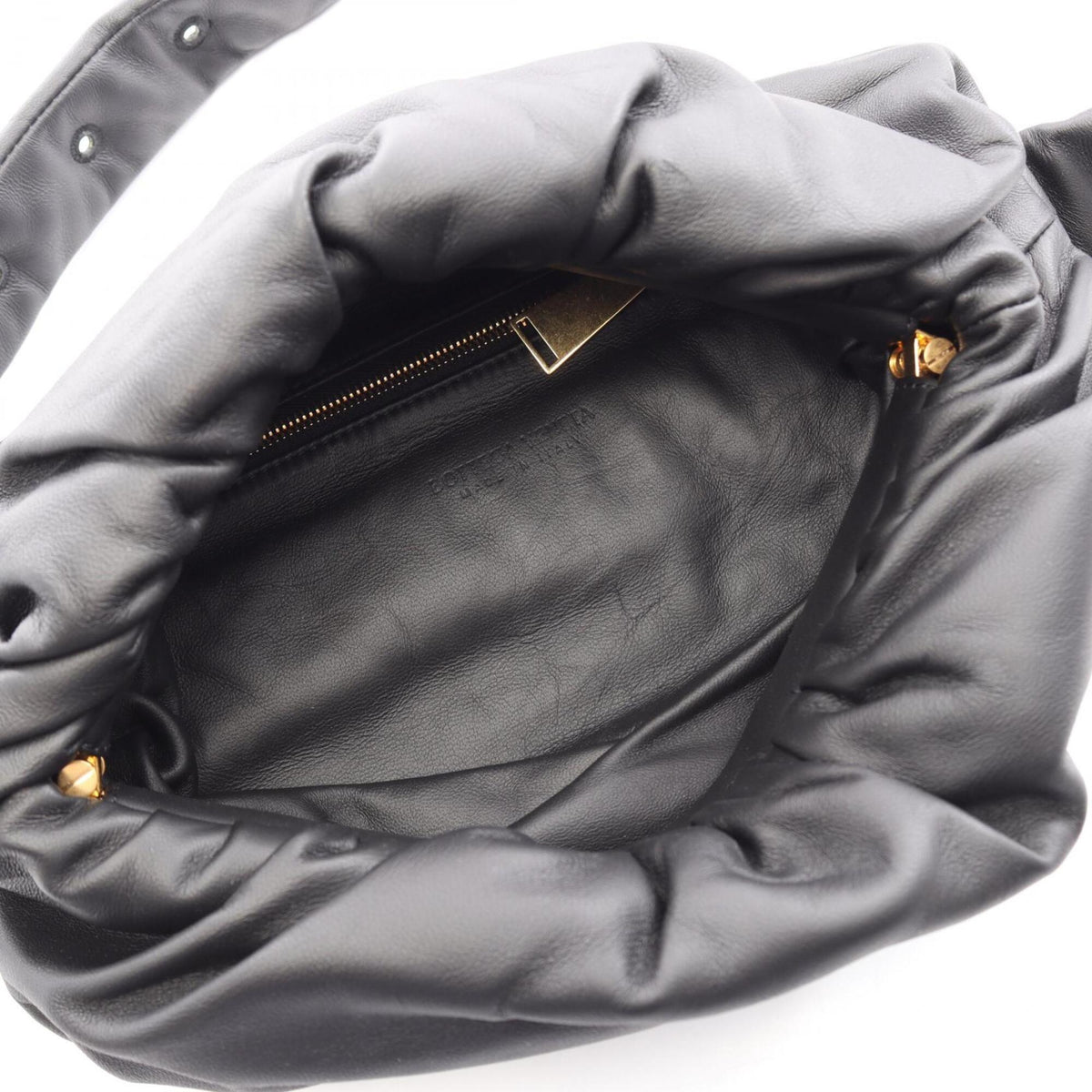 Bottega Veneta Black Leather Fanny Pack Pouch (Pre-Owned)