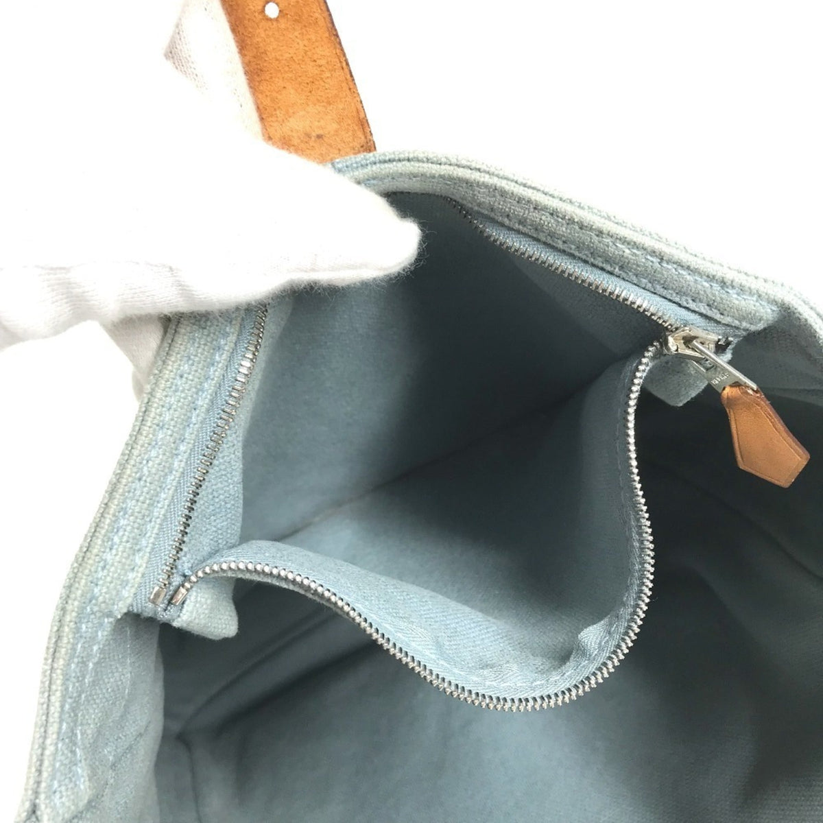 Hermes Marwari Blue Canvas Shoulder Bag Tote Bag (Pre-Owned)