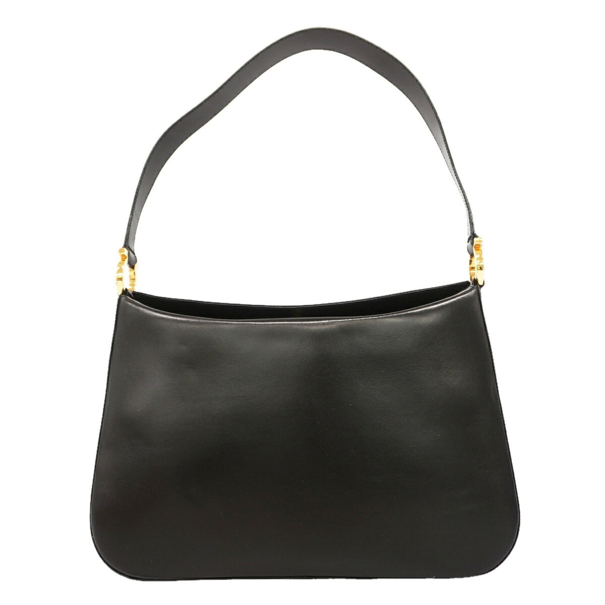 Salvatore Ferragamo Black Leather Shoulder Bag (Pre-Owned)