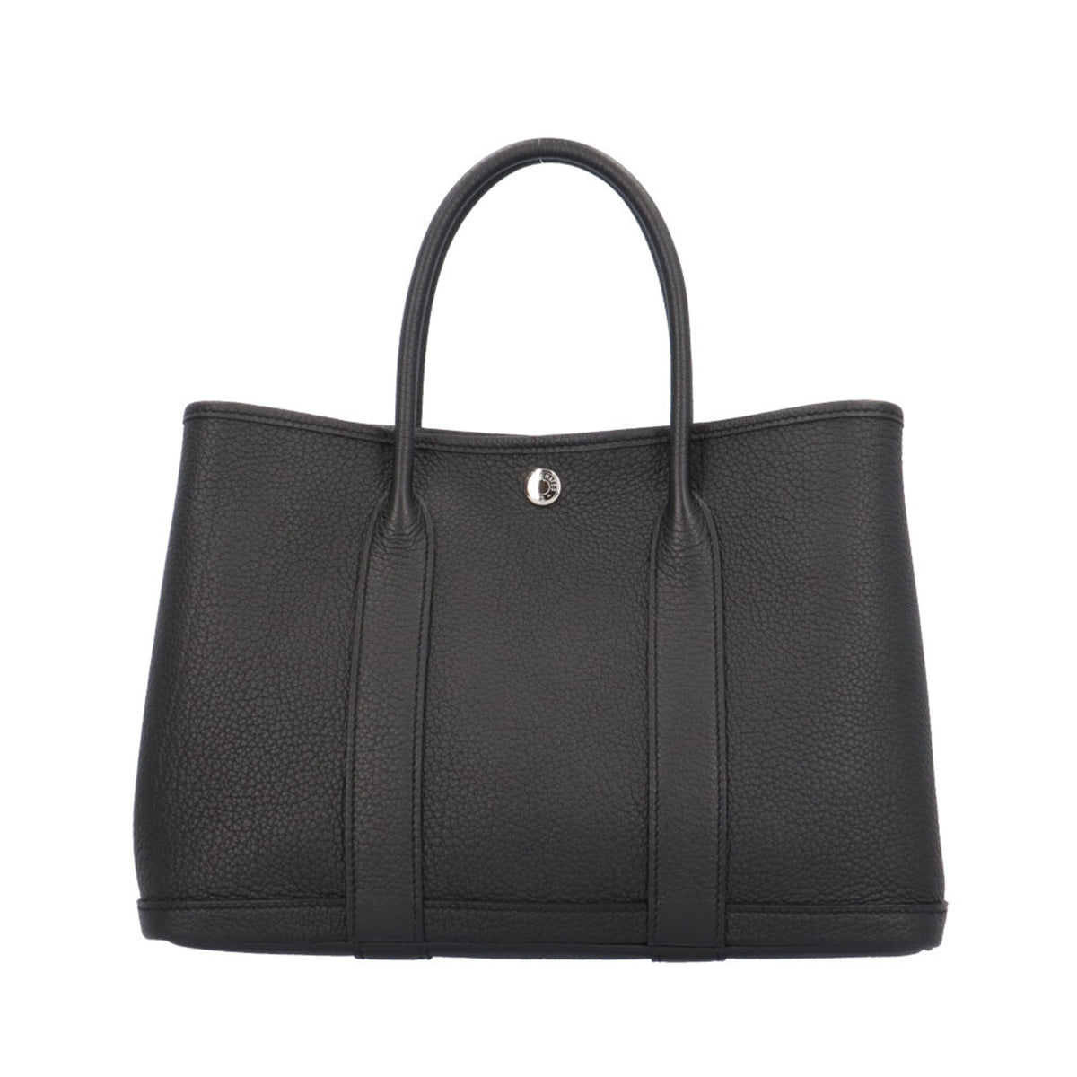 Hermes Black Negonda Leather Handbag Tote Bag (Pre-Owned)