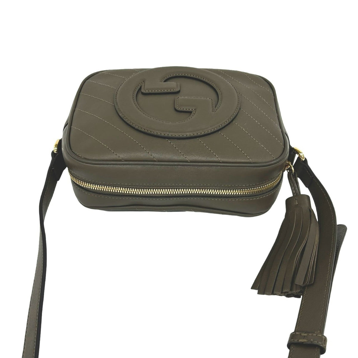Gucci Brown Leather Pochette Shoulder Bag (Pre-Owned)