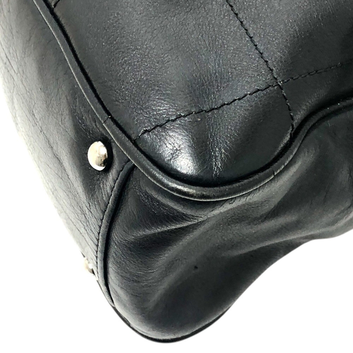 Chanel Black Leather Handbag Tote Bag (Pre-Owned)