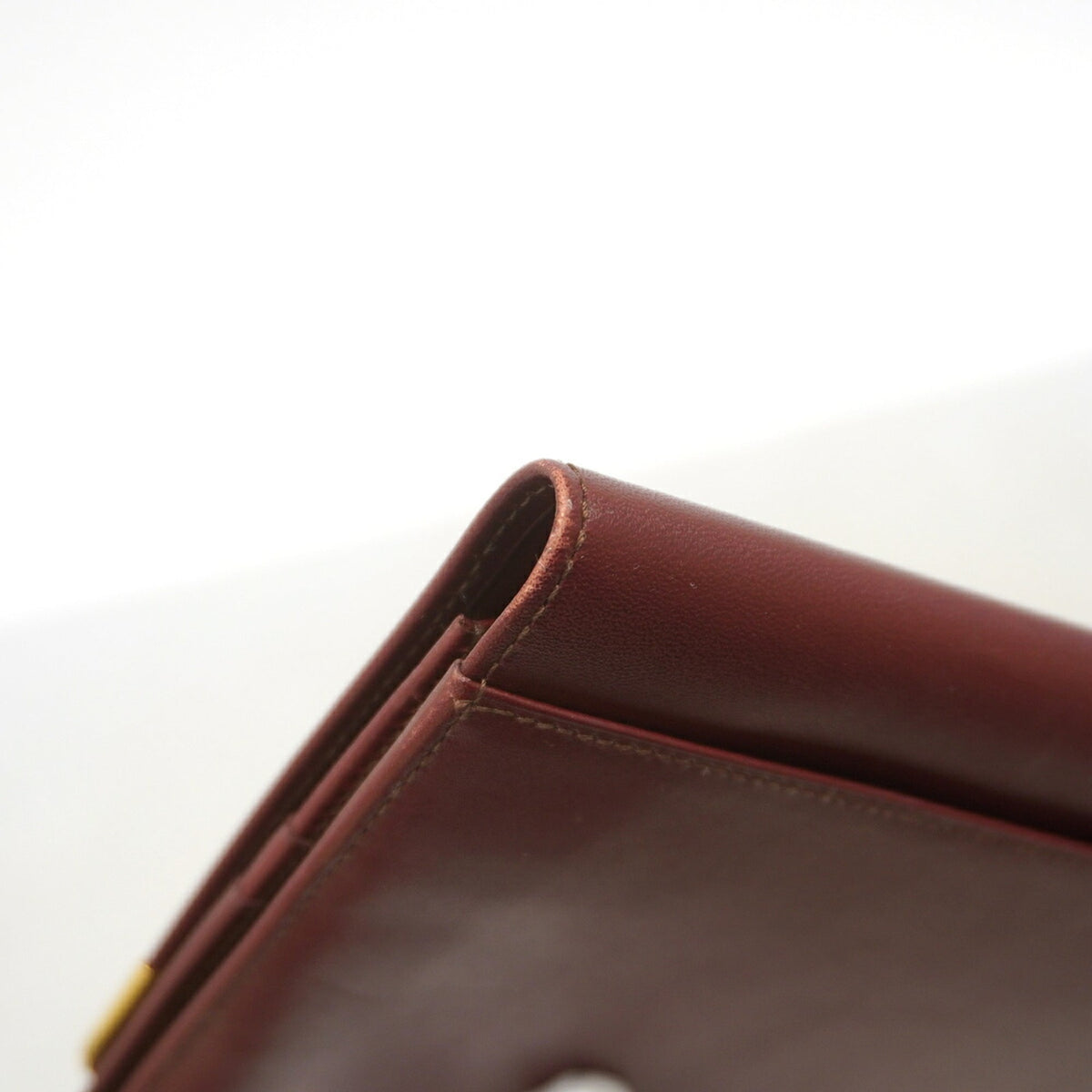 Cartier Bordeaux Leather Clutch Bag (Pre-Owned)