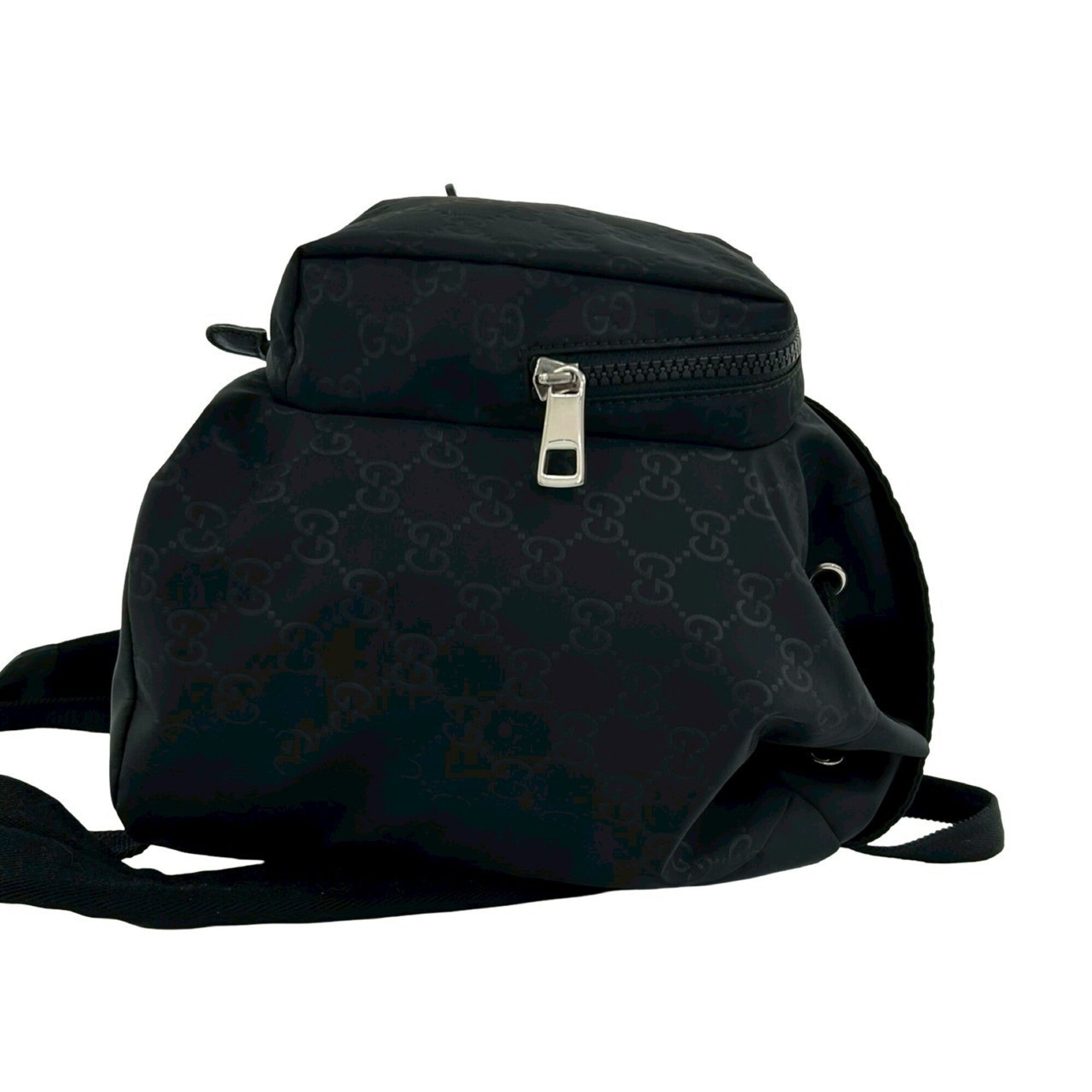 Gucci Black Nylon Leather Backpack (Pre-Owned)