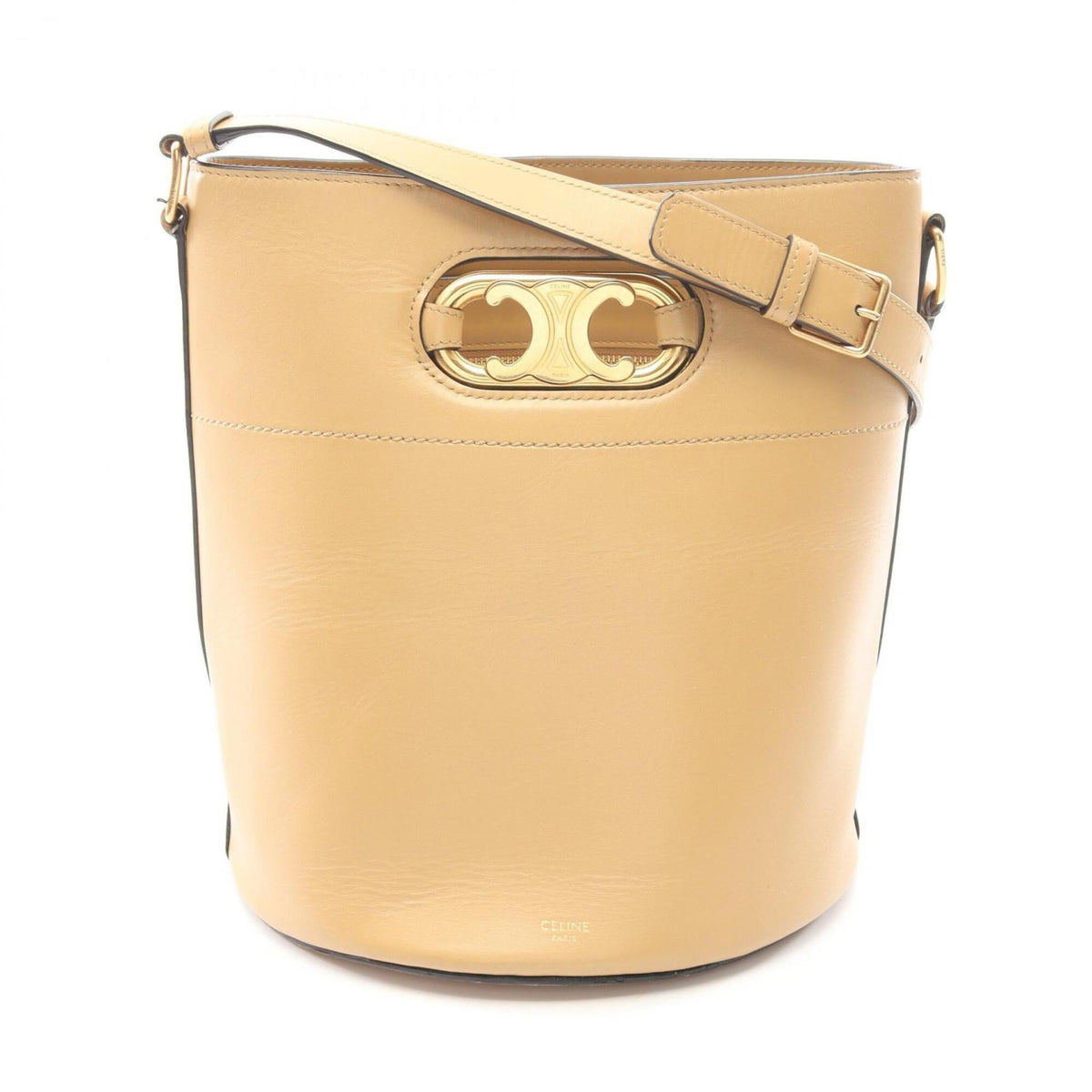 Celine Beige Leather Handbag Shoulder Bag (Pre-Owned)
