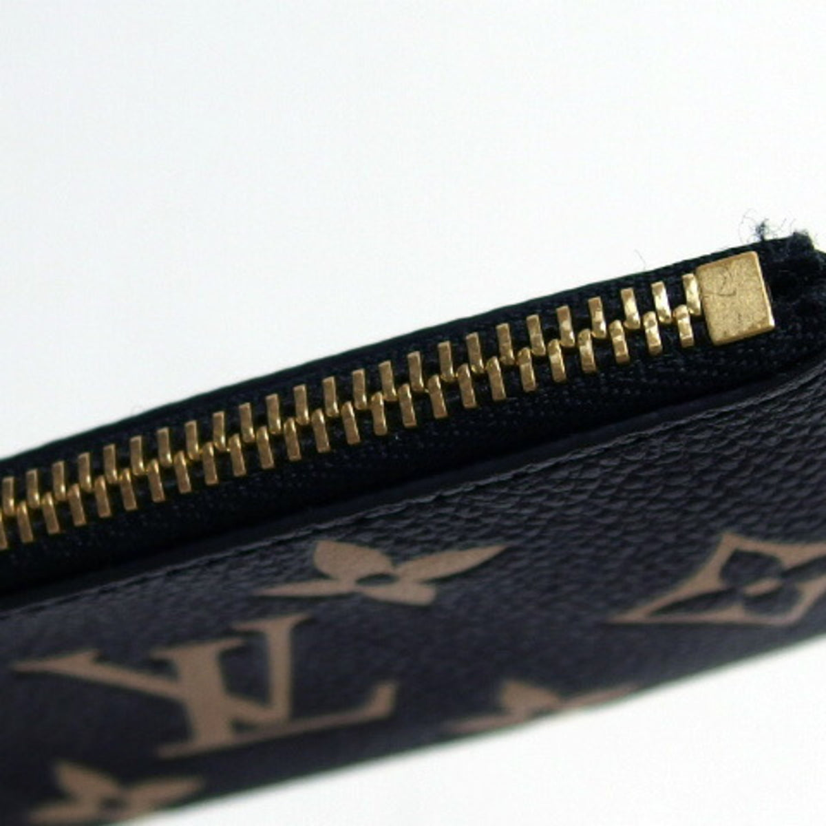 Louis Vuitton Monogram Empreinte Beige Bicolor Black Monogram Noir Monogram Empreinte Coin Purse/Coin Case (Pre-Owned)