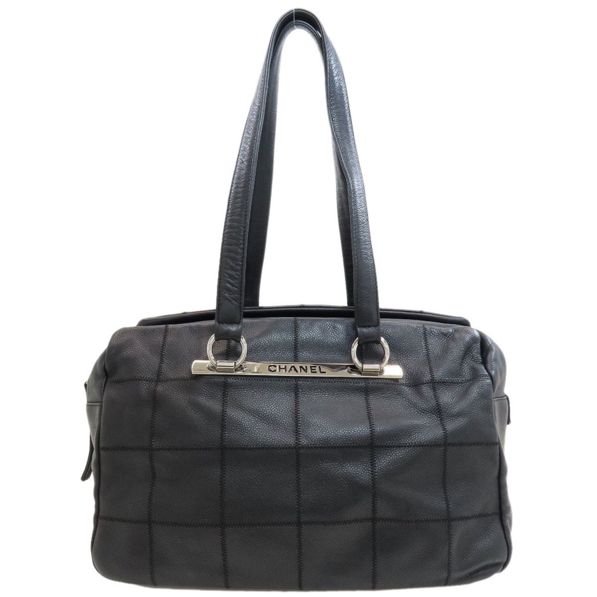 Chanel Black Leather Tote Bag (Pre-Owned)