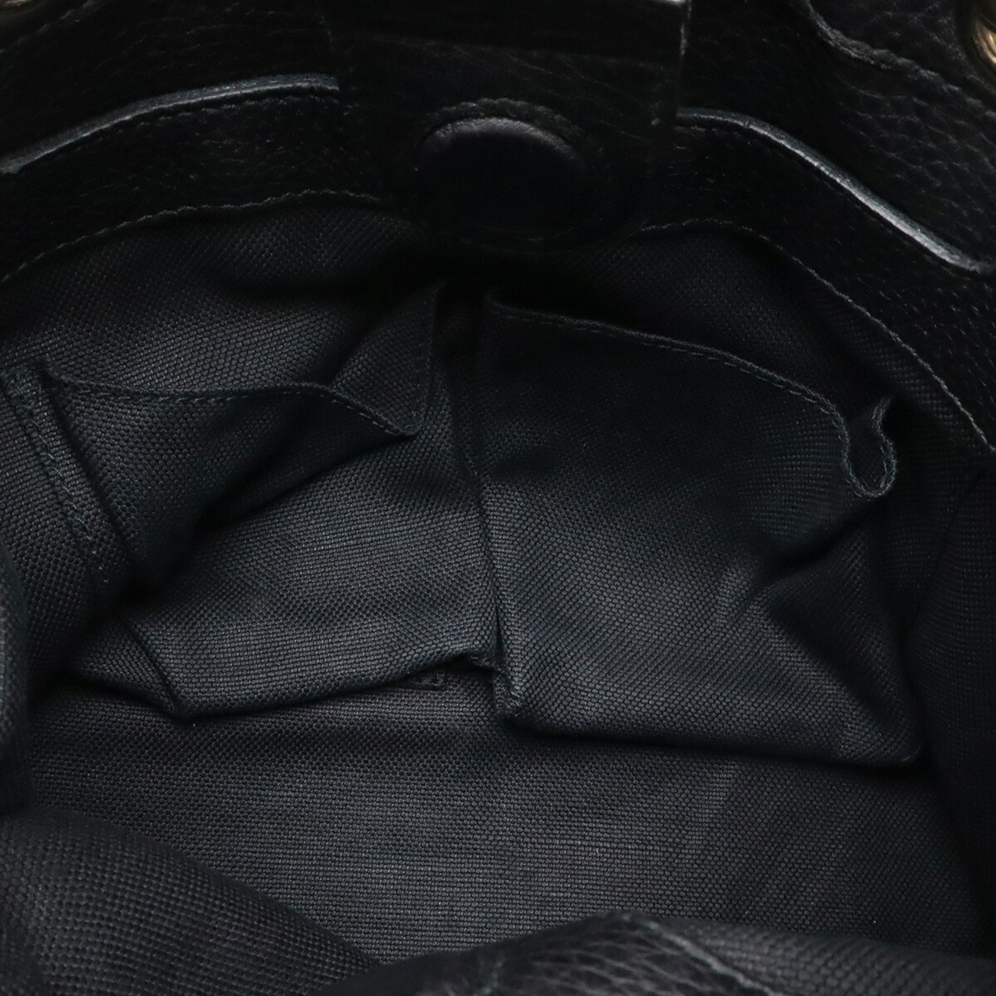 Gucci Black Bamboo Leather Handbag Shoulder Bag (Pre-Owned)