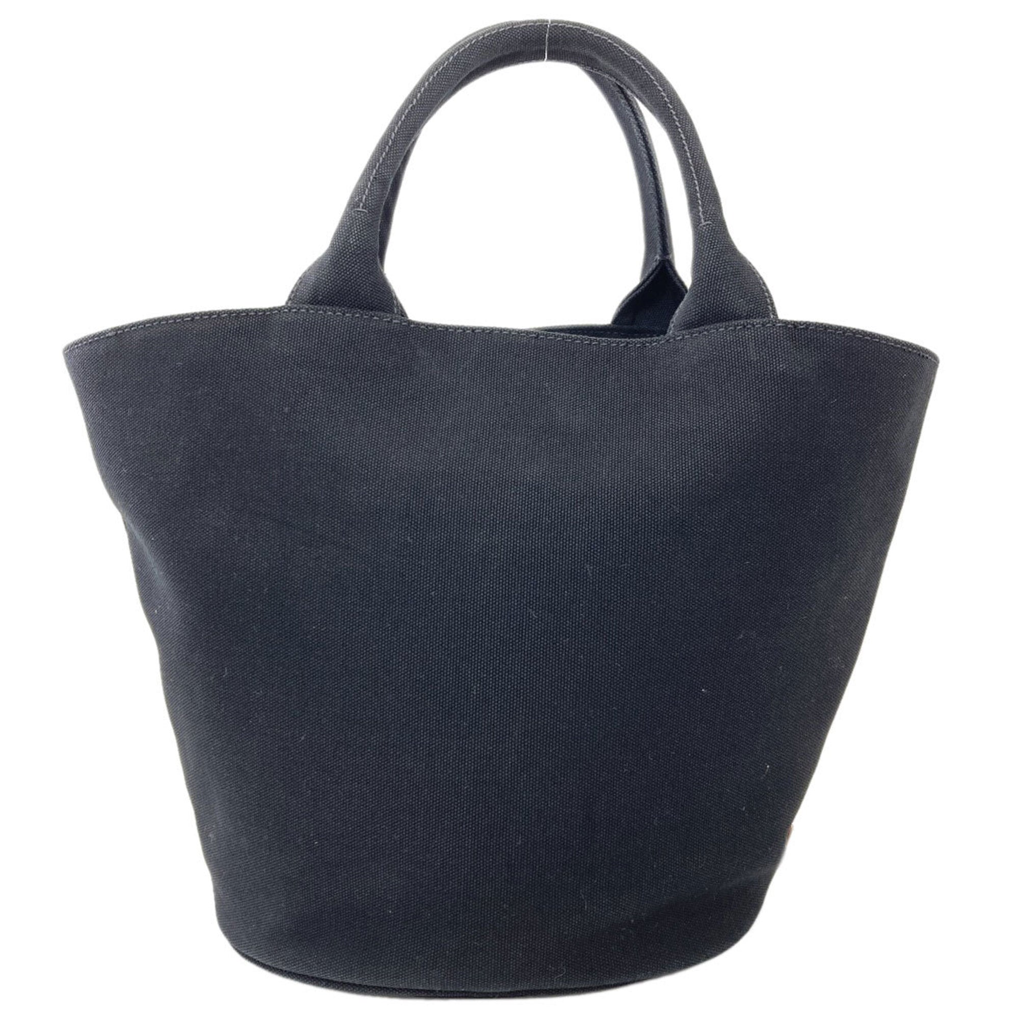 Prada Black Canapa Pouch Tote Bag (Pre-Owned)