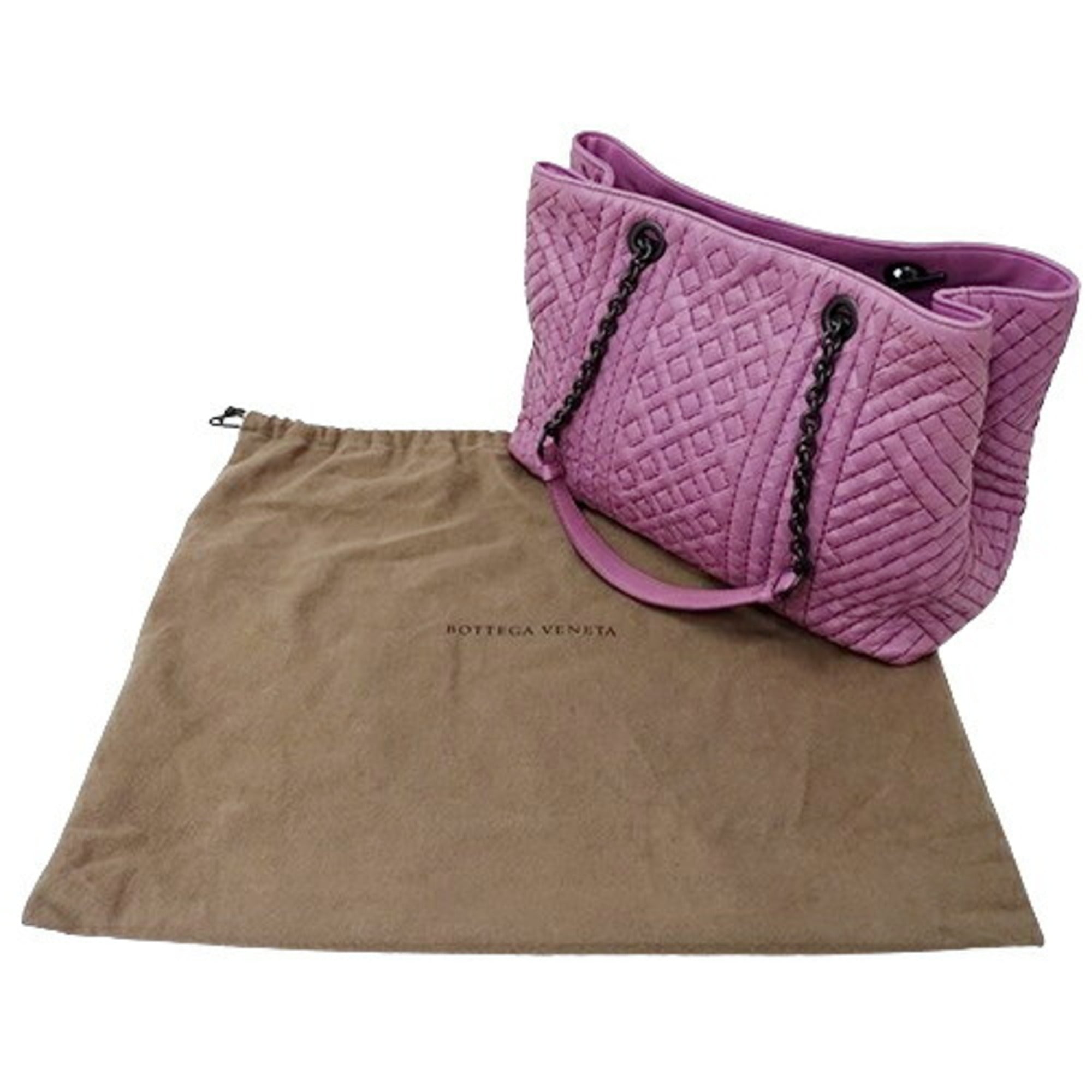 Bottega Veneta Pink Purple Leather Tote Bag (Pre-Owned)