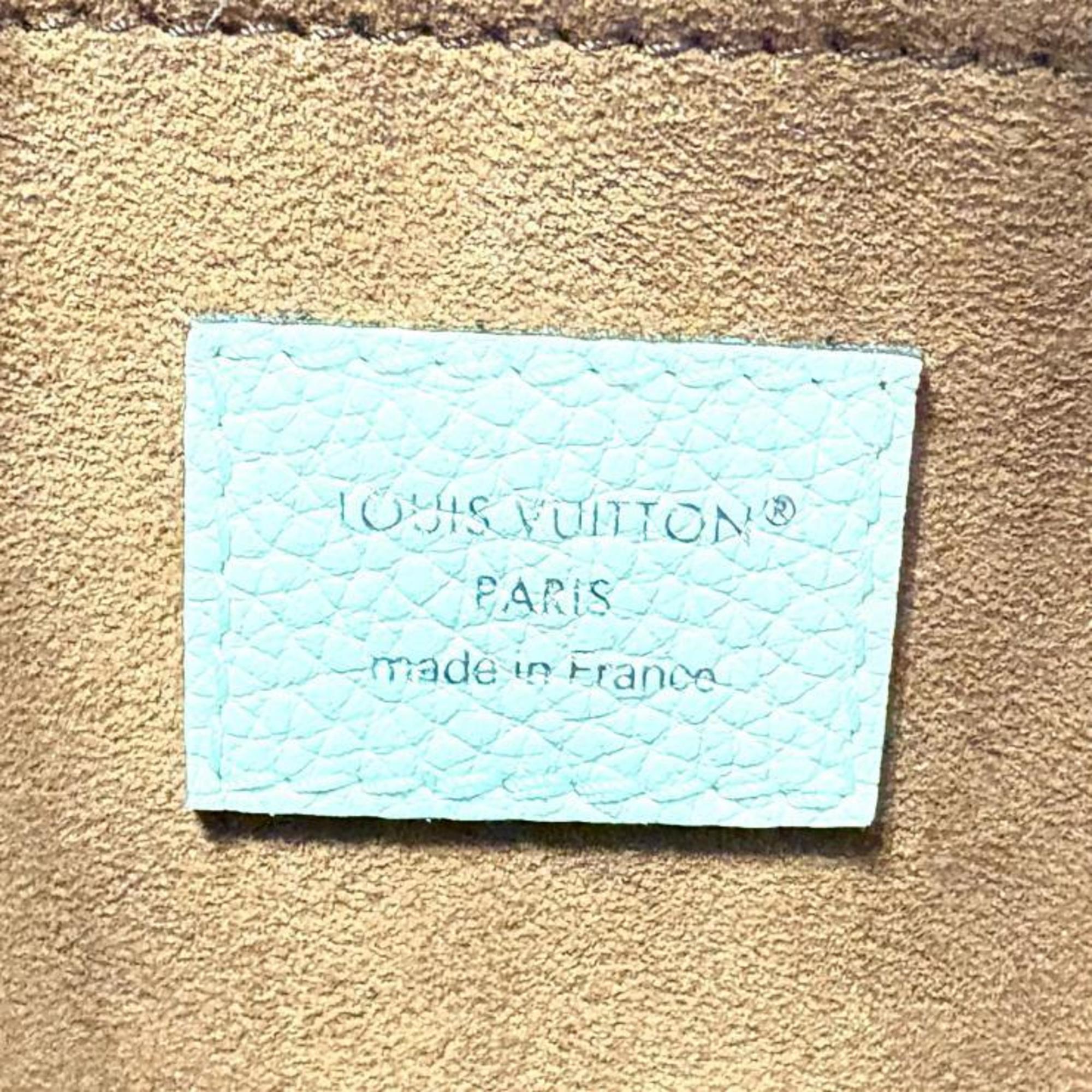 Louis Vuitton Beige Galle Mahina Leather Handbag Shoulder Bag (Pre-Owned)