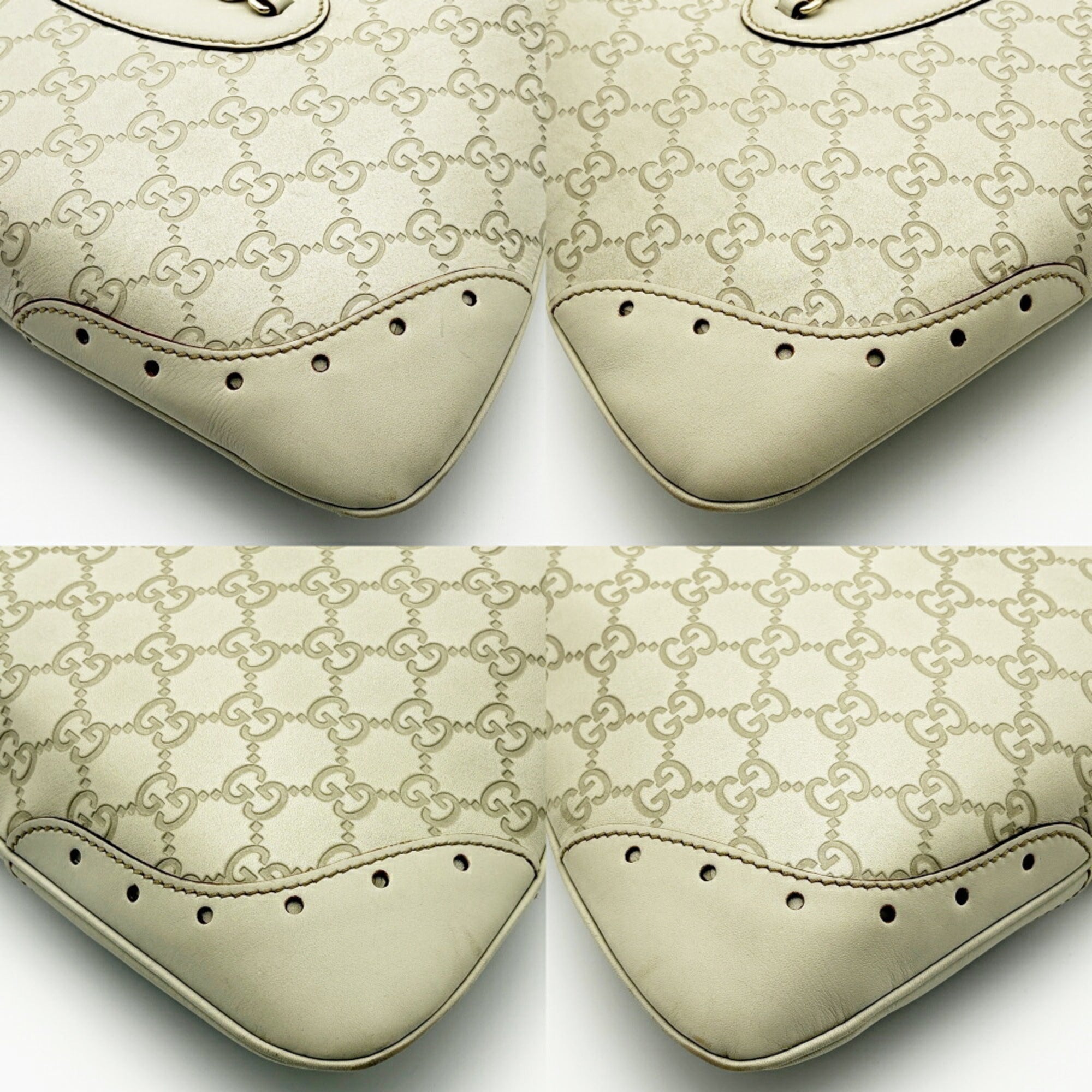 Gucci Ivory Leather Shoulder Bag (Pre-Owned)