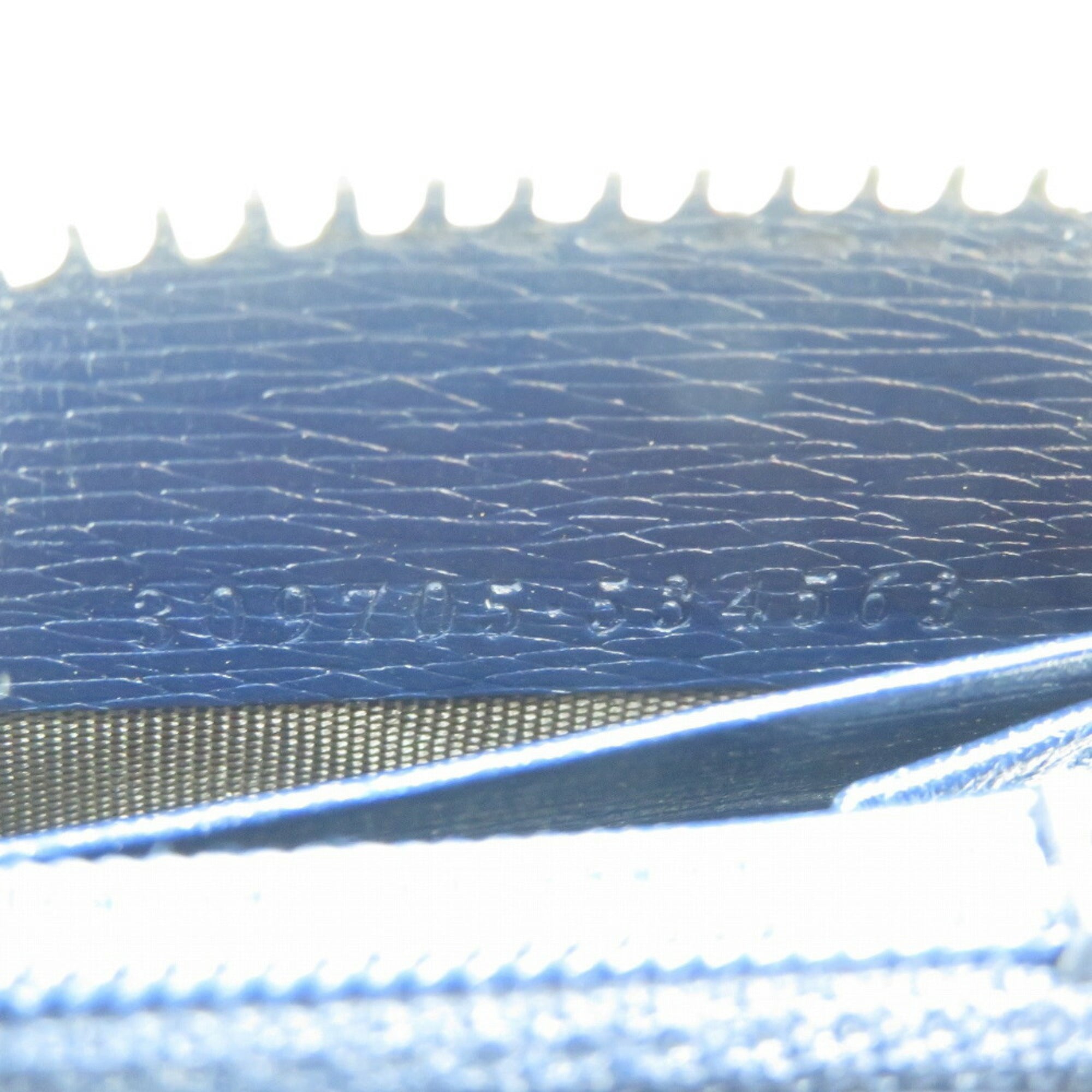 Gucci Black Navy Red Color Leather Long Wallet (Bi-Fold) (Pre-Owned)