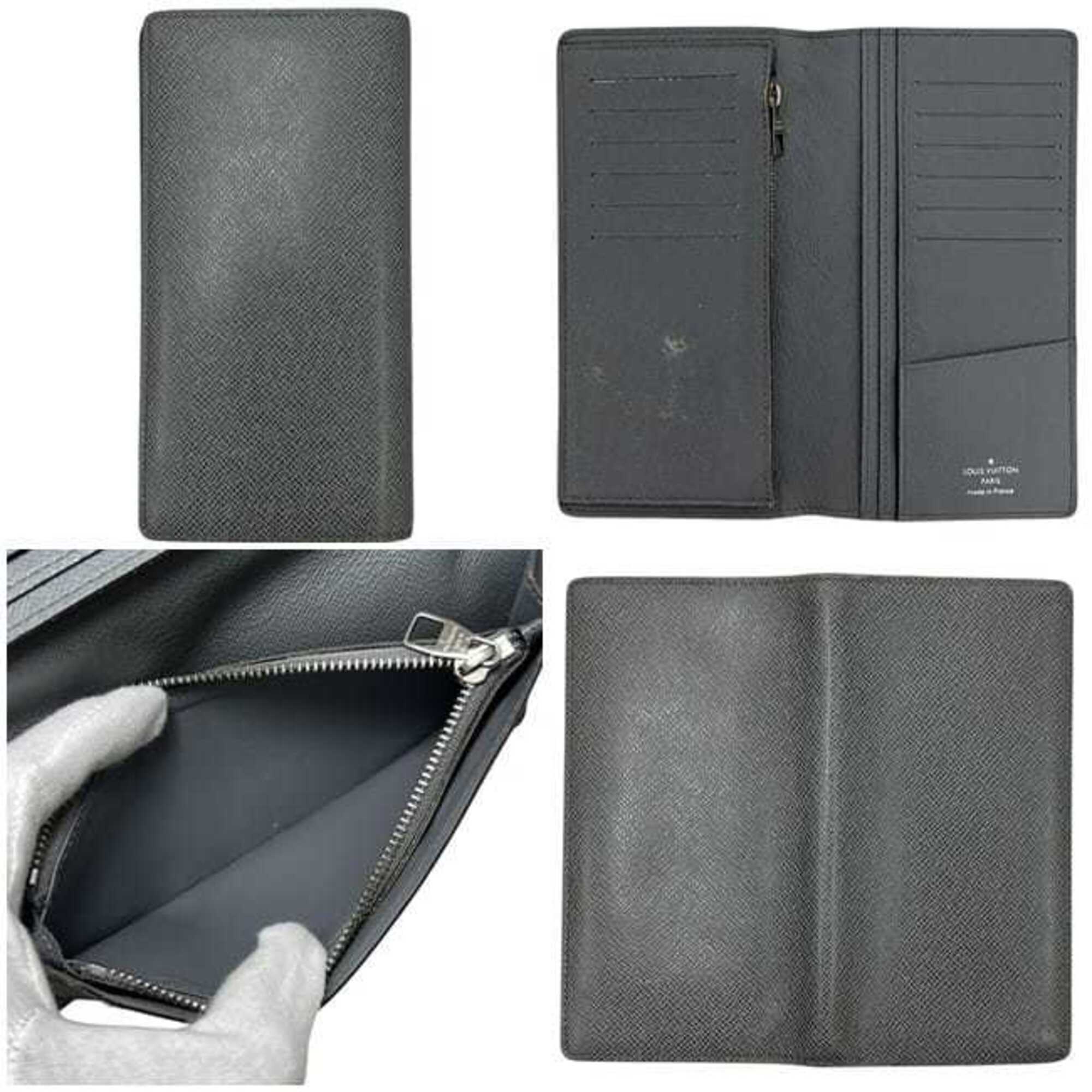 Louis Vuitton Glacier Gray Taiga Leather Long Wallet (Bi-Fold) (Pre-Owned)