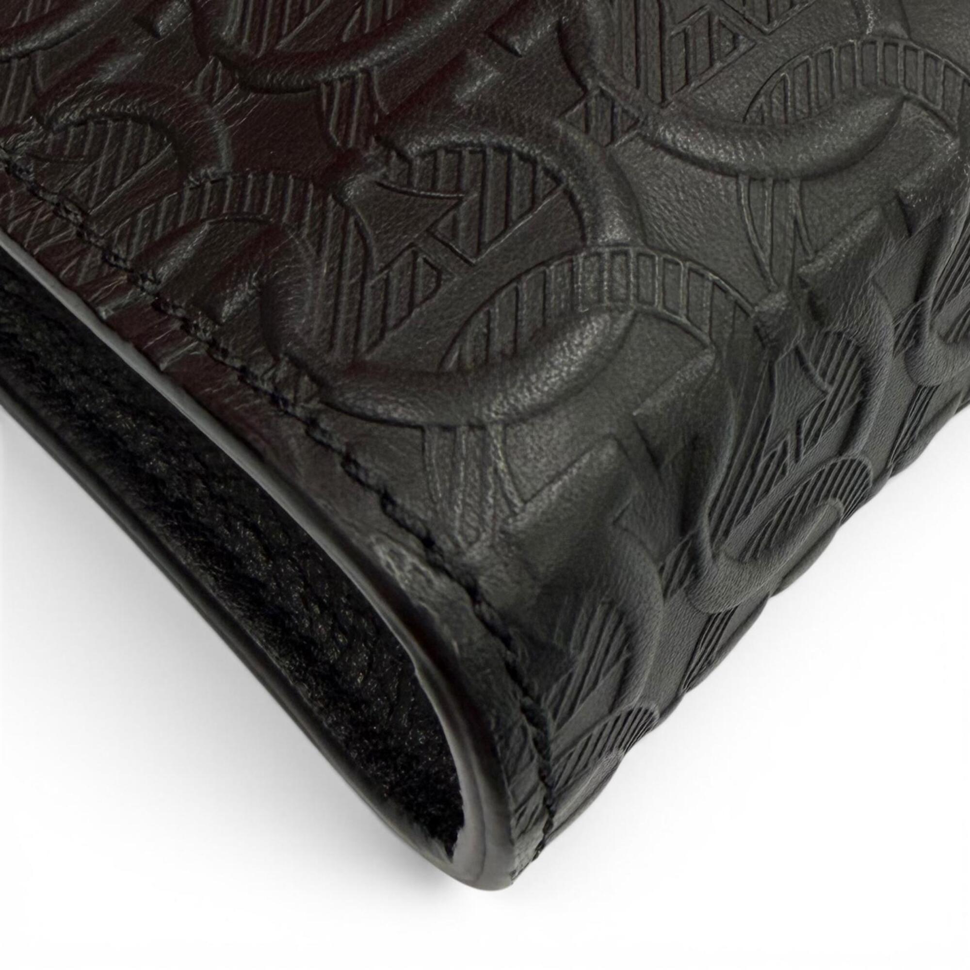 Salvatore Ferragamo Black Leather Clutch Bag (Pre-Owned)